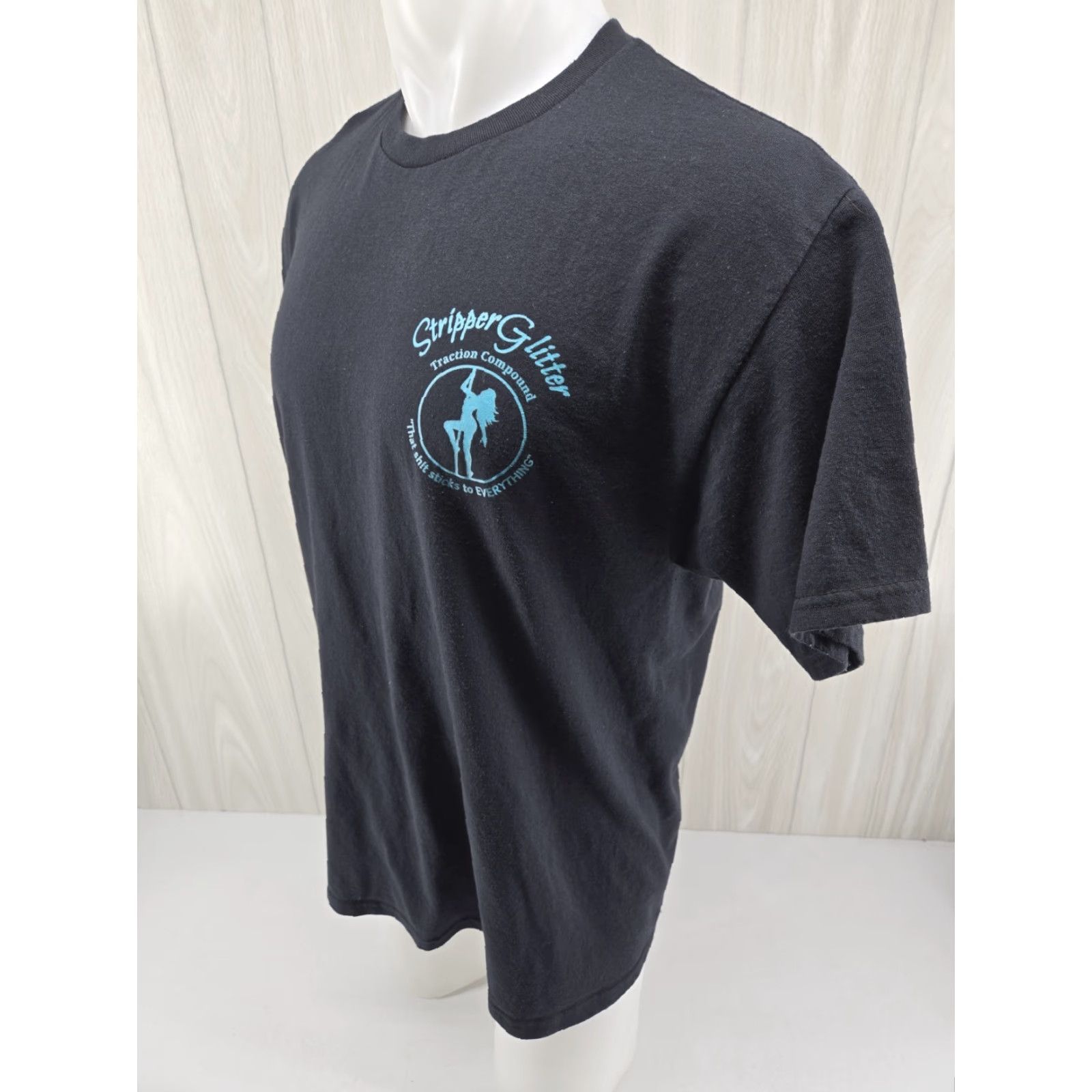 Jerzees Stripper Glitter Traction Compound T Shirt Hot Rod Racing Size Large Size US L / EU 52-54 / 3 - 5 Thumbnail