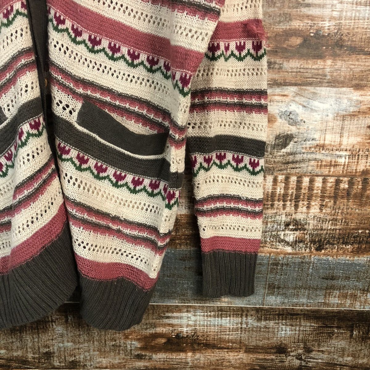 Homespun Knitwear × Japanese Brand W Closet Wears Inc Cardigan Knitwear #A2359 Size US L / EU 52-54 / 3 - 8 Thumbnail