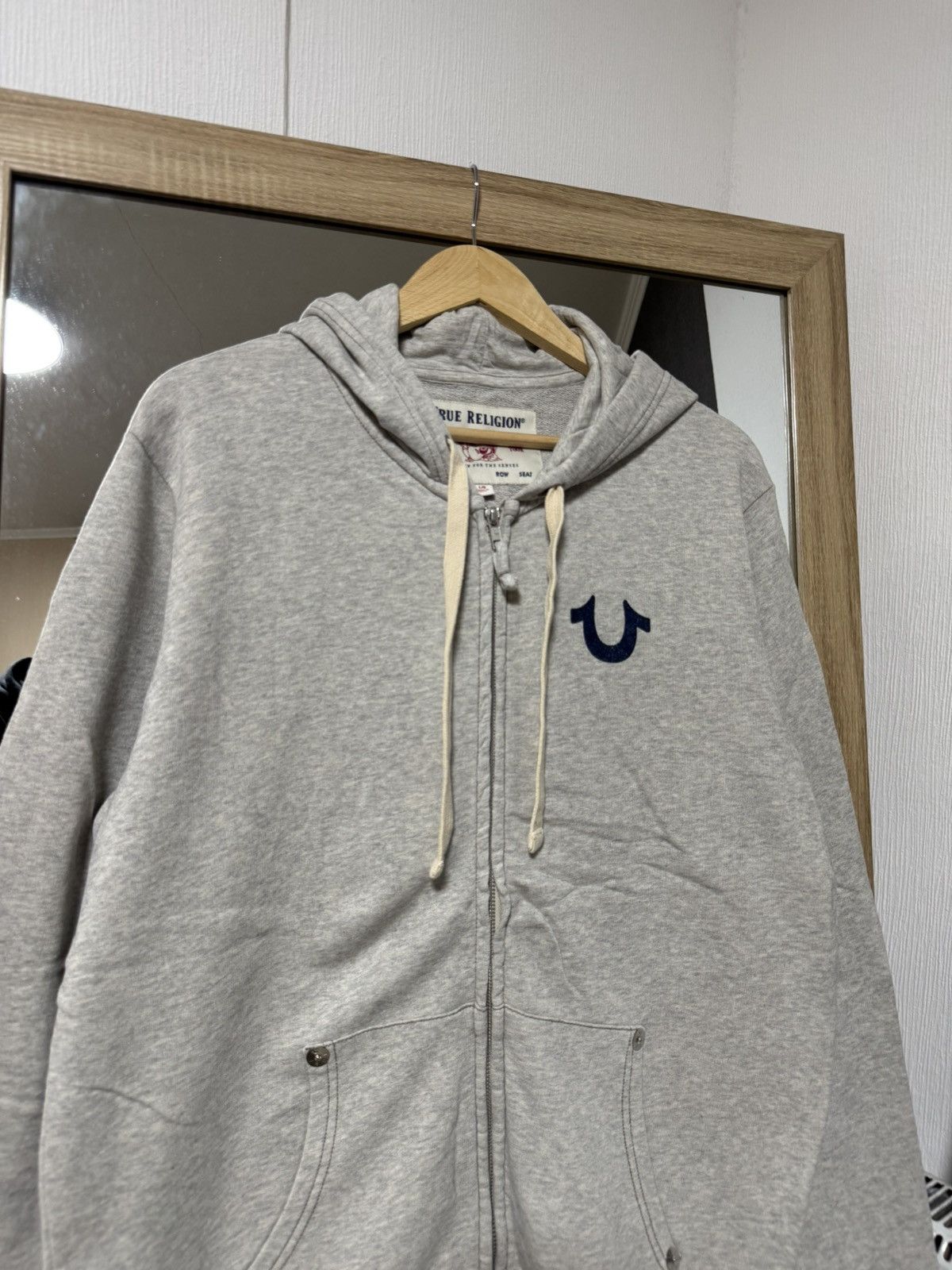 True Religion True Religion Vintage Red Zip Hoodie Buddha Big Logo Cotton Size US XXL / EU 58 / 5 - 5 Thumbnail