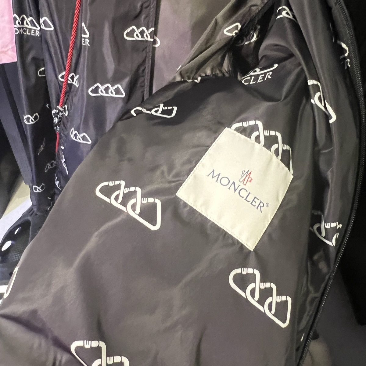 Moncler Moncler Mikael Windbreaker Monogram Jacket Black White Size US XL / EU 56 / 4 - 9 Thumbnail