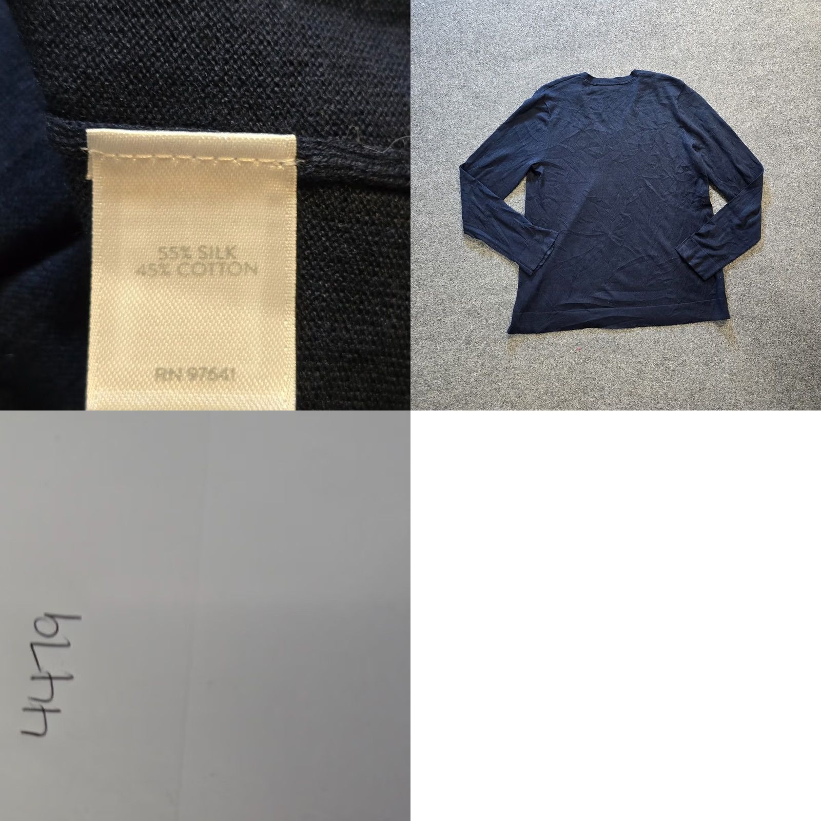 J. Jill J. Jill Sweater Top Womens M Blue Silk Blend Long Sleeve V-Neck Casual Office Suitable Basic Knit Pullover Size M / US 6-8 / IT 42-44 - 8 Thumbnail