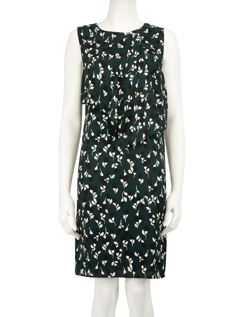 image of Marni Green Floral Print Knee Length Dress, Women's (Size XS)