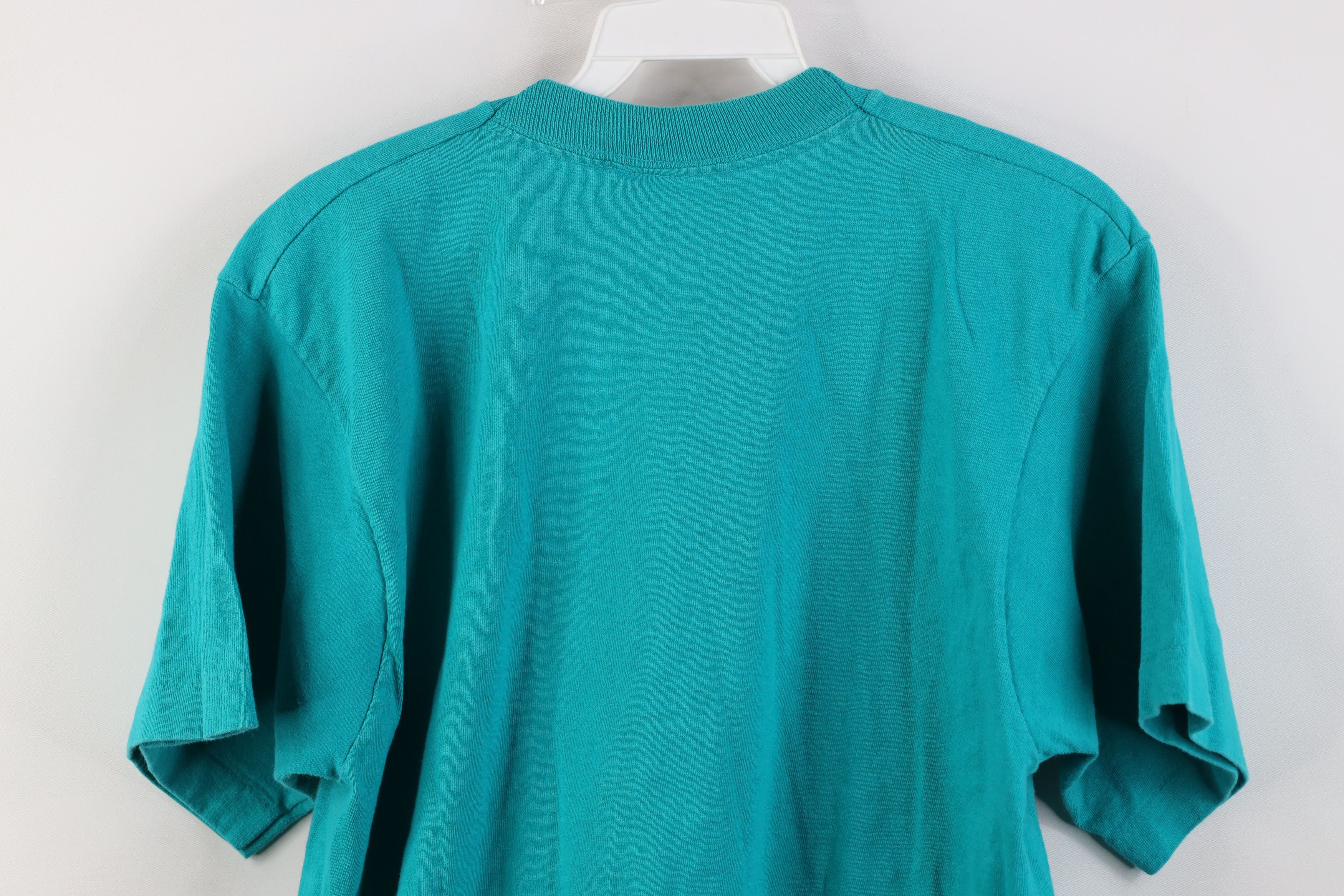 Vintage Vintage 90s Streetwear Heavy Cotton Pocket T-Shirt Teal USA Size US M / EU 48-50 / 2 - 12 Thumbnail