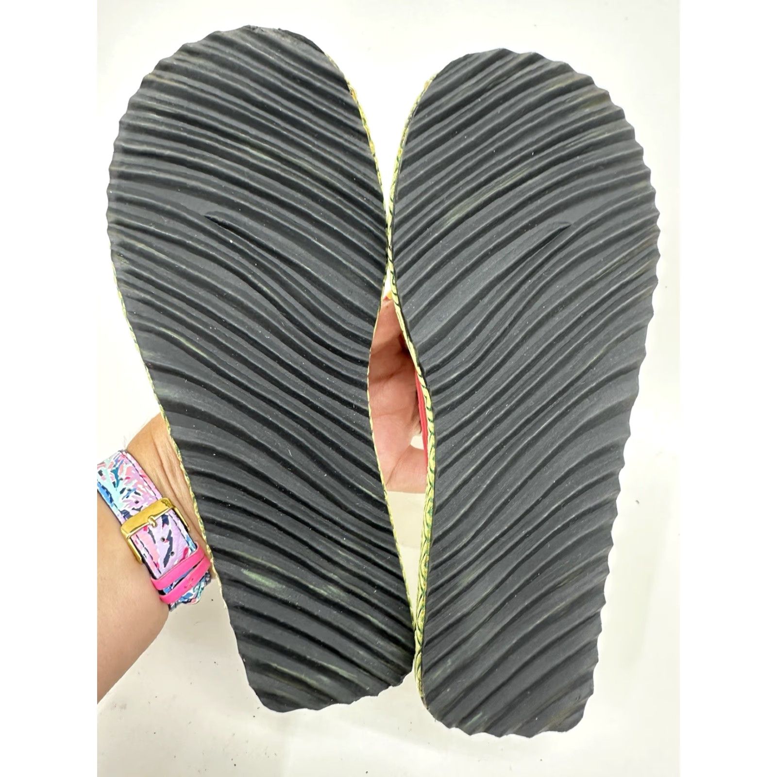 Vintage Casual Corner Annex Womens Sandal FlipFlops 6 Green Rhinestone Butterfly Thong NEW Size US 6 / IT 36 - 3 Thumbnail