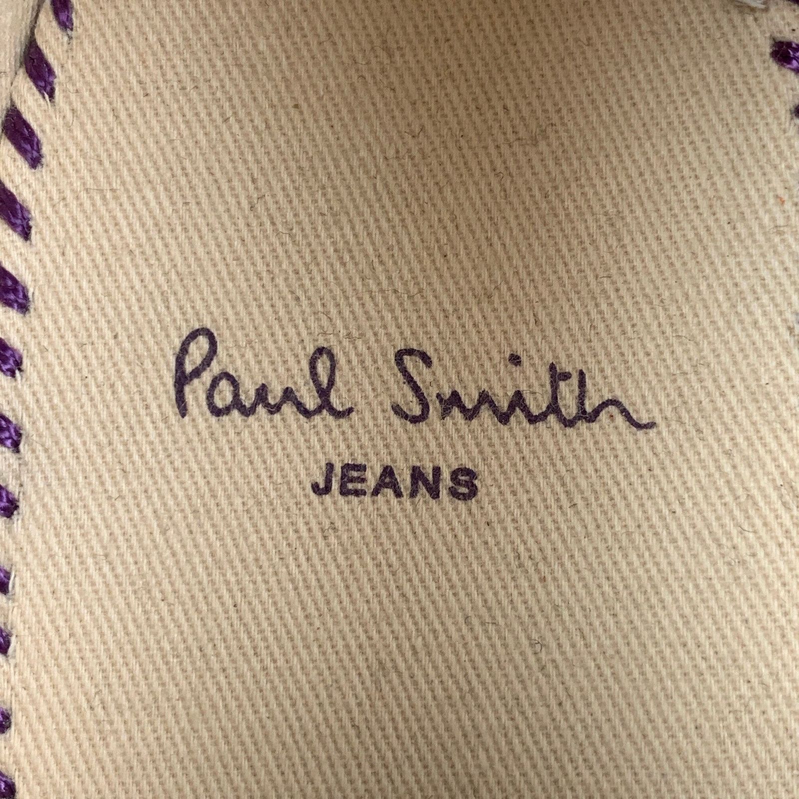 Paul Smith Size 7 White Canvas Lace Up Bernard Trainer Sneakers Size US 7 / EU 40 - 7 Thumbnail