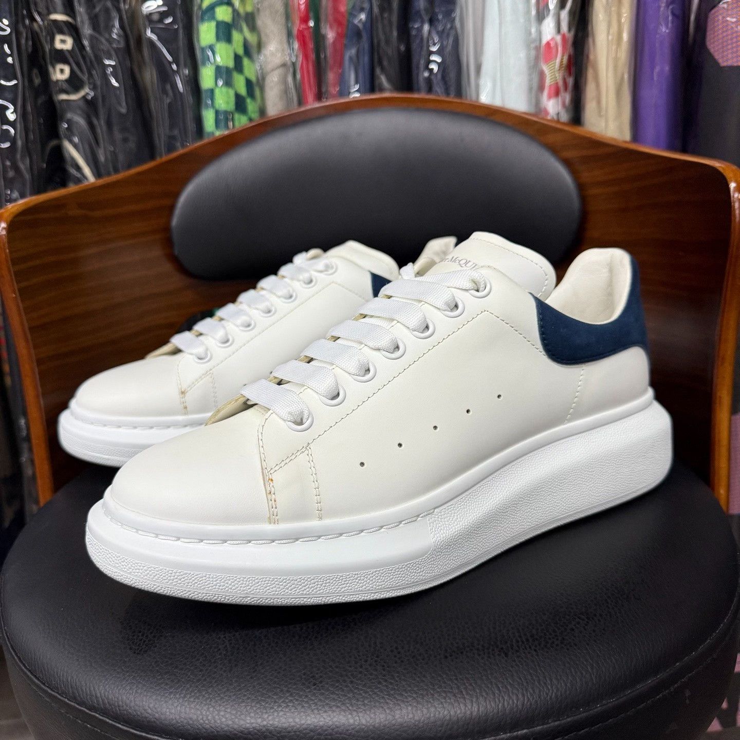 Alexander McQueen Blue Lowtop Sneakers 10 Men Size US 10 / EU 43 - 1 Thumbnail