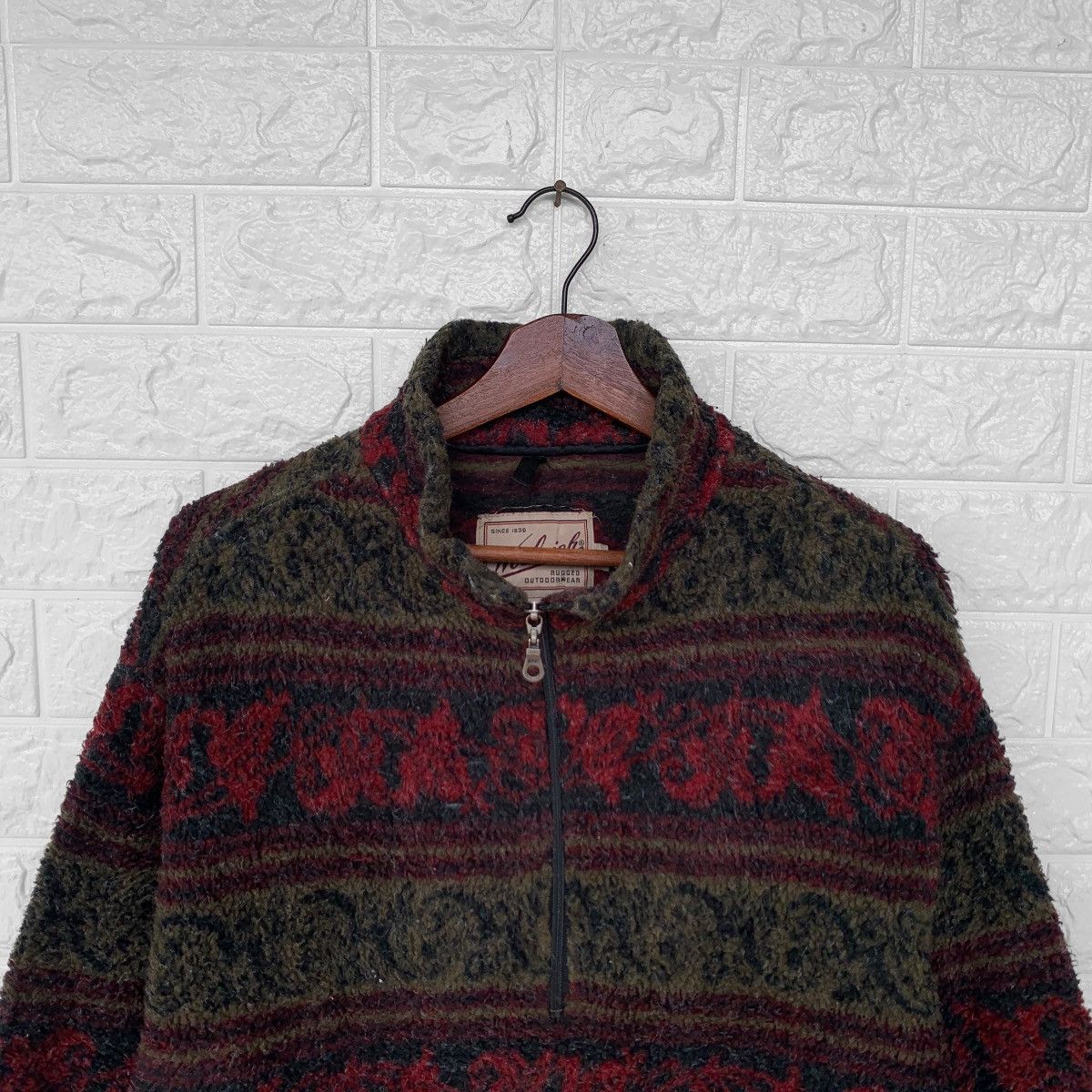 Other Vintage Woolrich Rugged Aztec Fleece Half Zipper Jacket Size US L / EU 52-54 / 3 - 4 Thumbnail