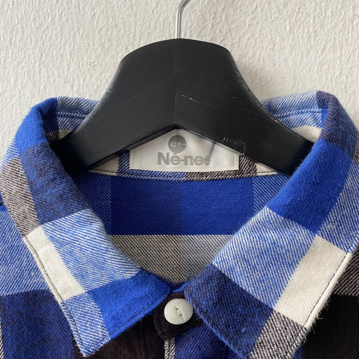 Issey Miyake × Japanese Brand × Ne-Net Ne-net by Issey Miyake Flannel Shirts Size US M / EU 48-50 / 2 - 6 Thumbnail
