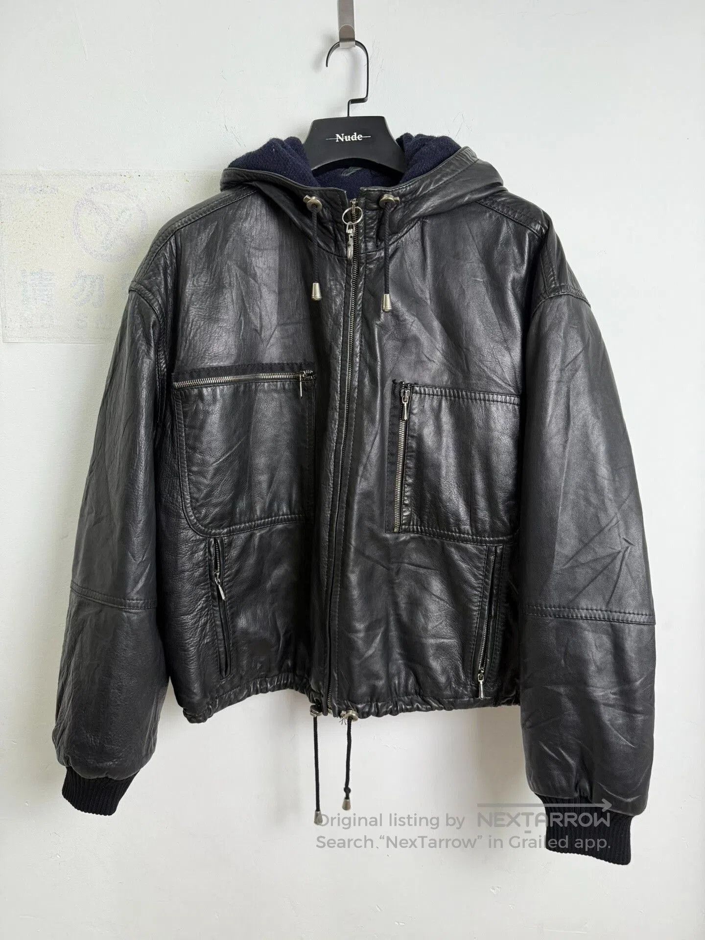 Dirk Bikkembergs black leather zip. Size US XL / EU 56 / 4 - 1 Thumbnail