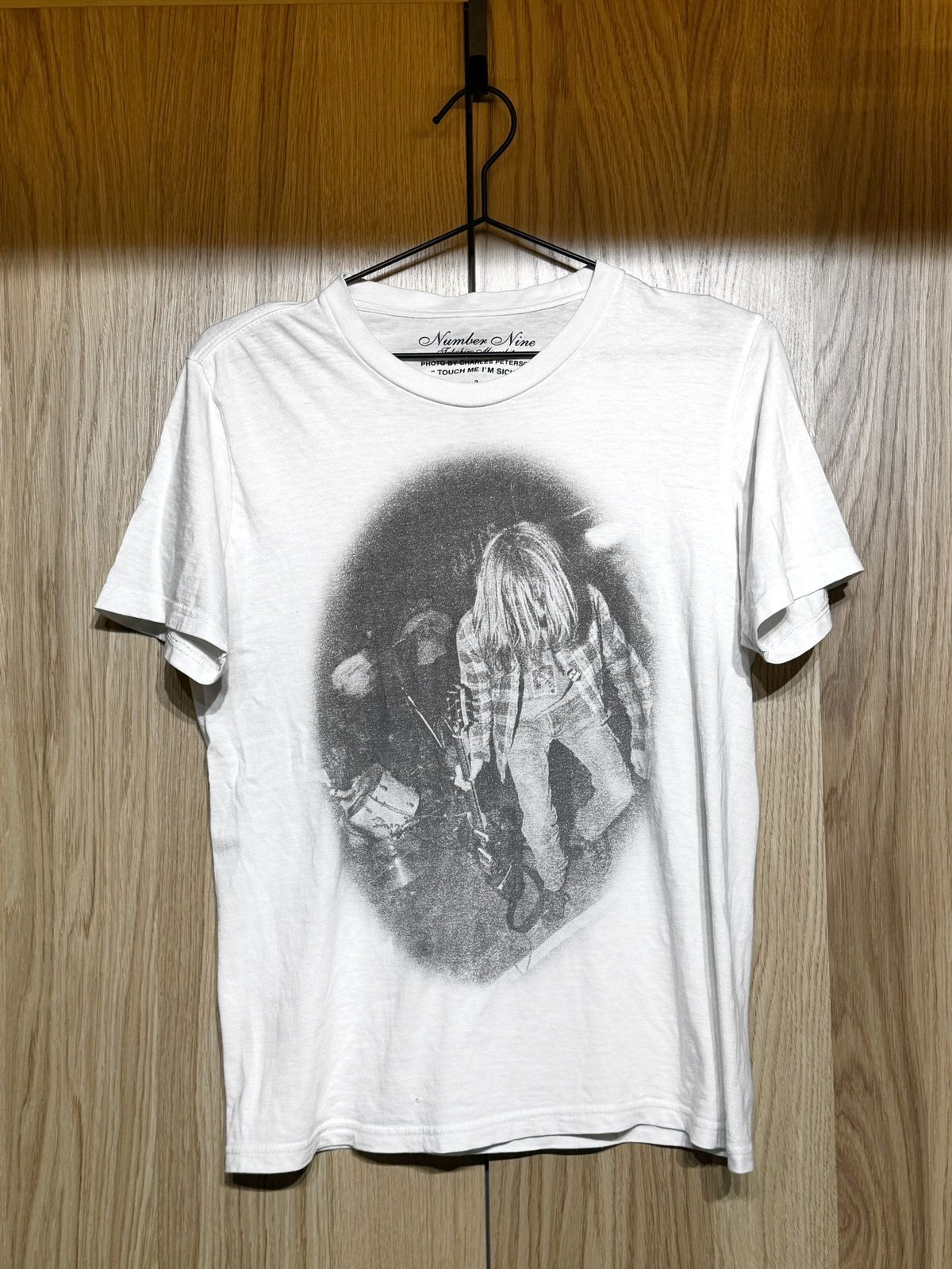 Pre-owned Number N Ine Aw09 Kurt Kobain Tee Touch Me Im Sick Cashmere Blend Vintage In White