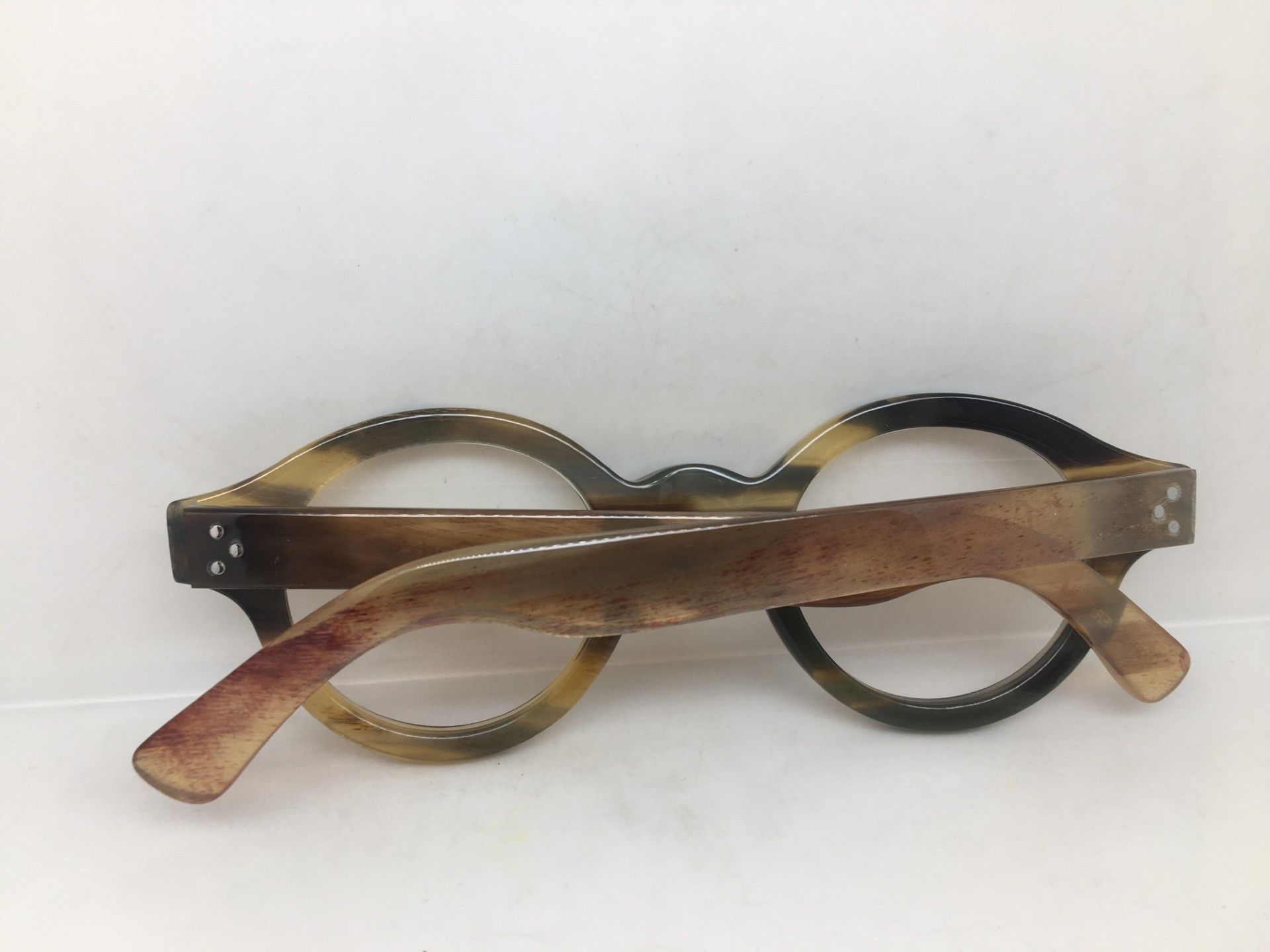 Lesca Lunetier MOD CORBUSIER ARCHITECT GENUINE HORN EYEGLASSES SPECTACLES Size ONE SIZE - 6 Thumbnail