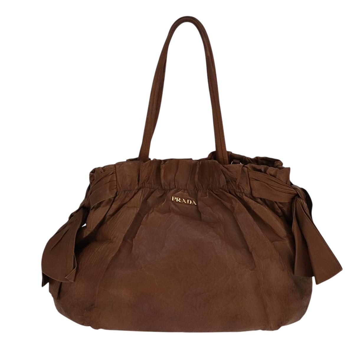 Prada Brown Leather Tote Bag (Pre-Owned) Size ONE SIZE - 1 Thumbnail