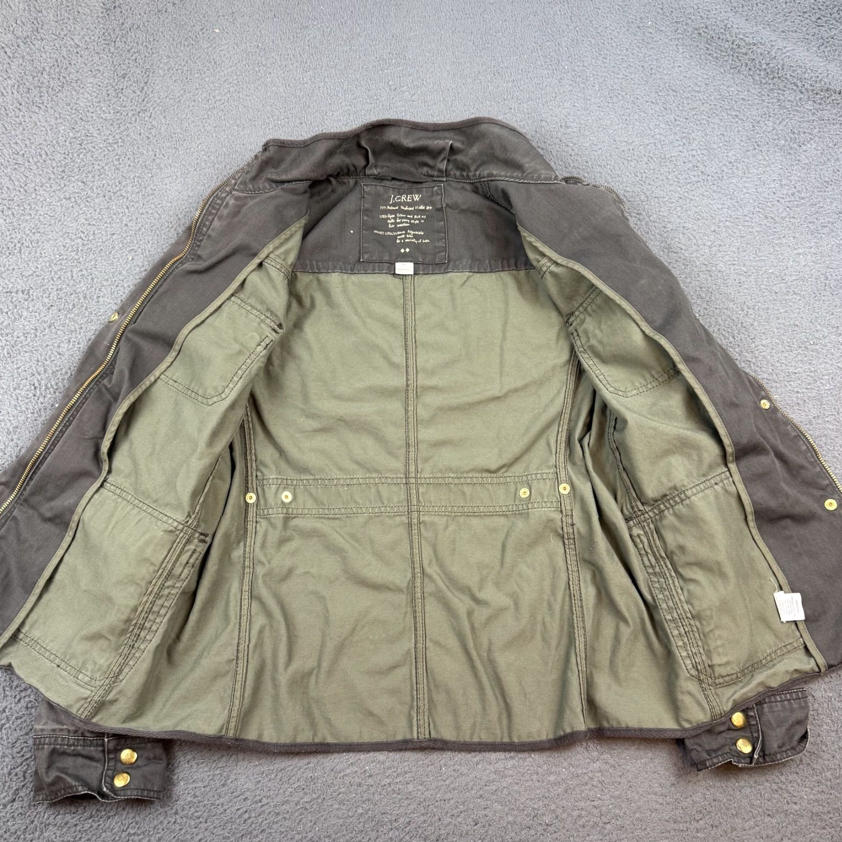 J.Crew J.CREW Field Jacket Mens Medium Bedford Military Jacket Green Pockets Relaxed Workwear Size M / US 6-8 / IT 42-44 - 5 Thumbnail