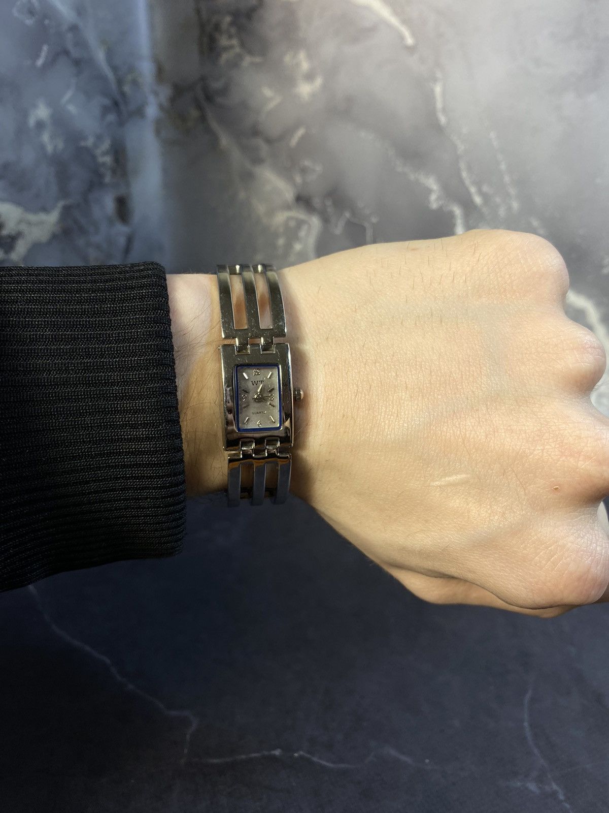 Jewelry × Vintage Elegant WIT Quartz Steel Bangle Watch Japanese Brand Size ONE SIZE - 4 Thumbnail
