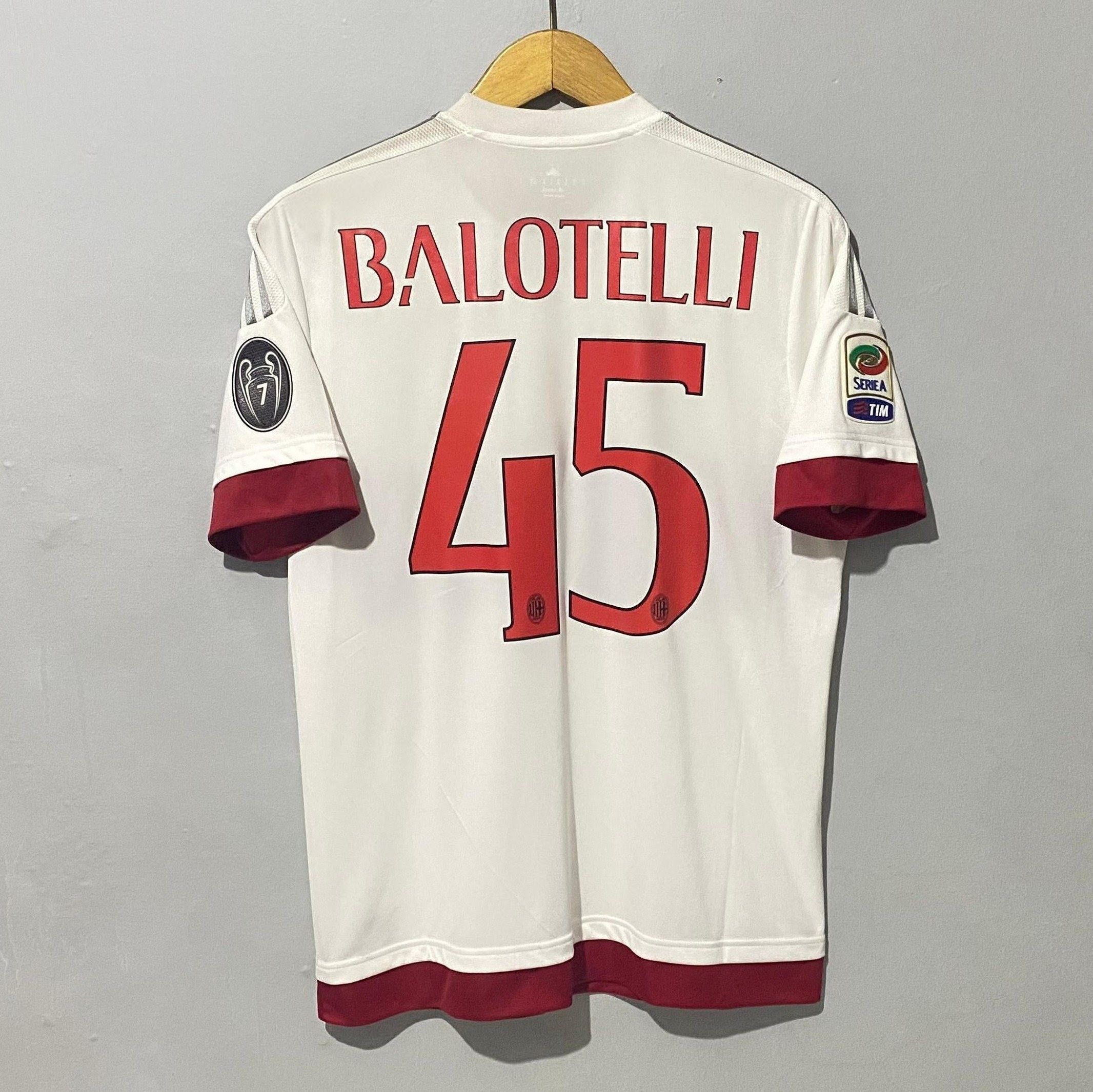 Adidas AC Milan 2015-2016 Away Jersey Mario Balotelli Size US M / EU 48-50 / 2 - 2 Thumbnail