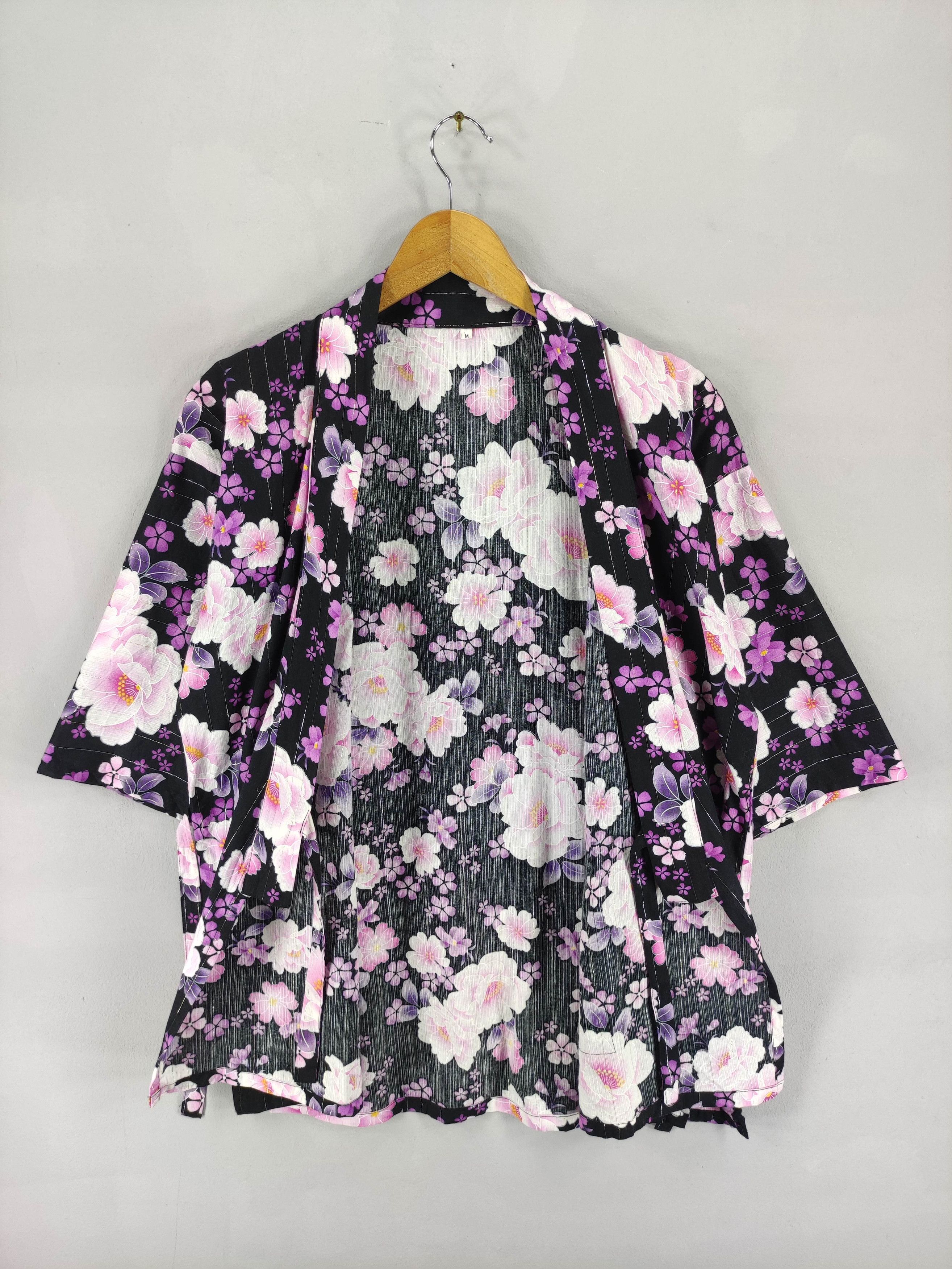 Japanese Brand Vintage Japanese Kimono Flower pattern Size US M / EU 48-50 / 2 - 4 Thumbnail