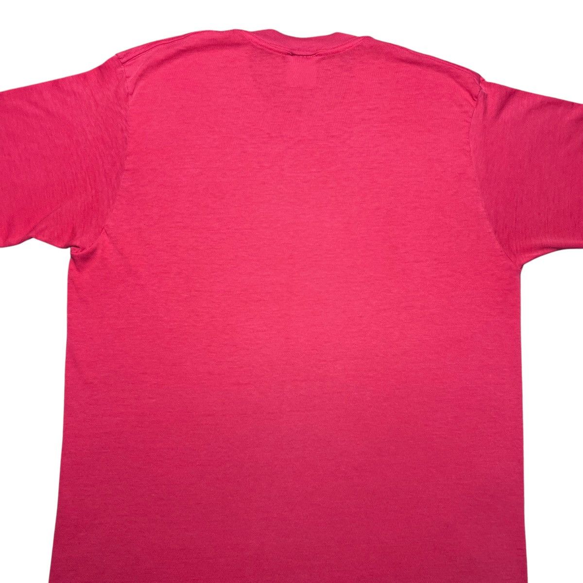 Nike × Vintage 1980s Nike Spell Out Graphic Red Cotton Polyester Blend Tee Size US L / EU 52-54 / 3 - 12 Thumbnail