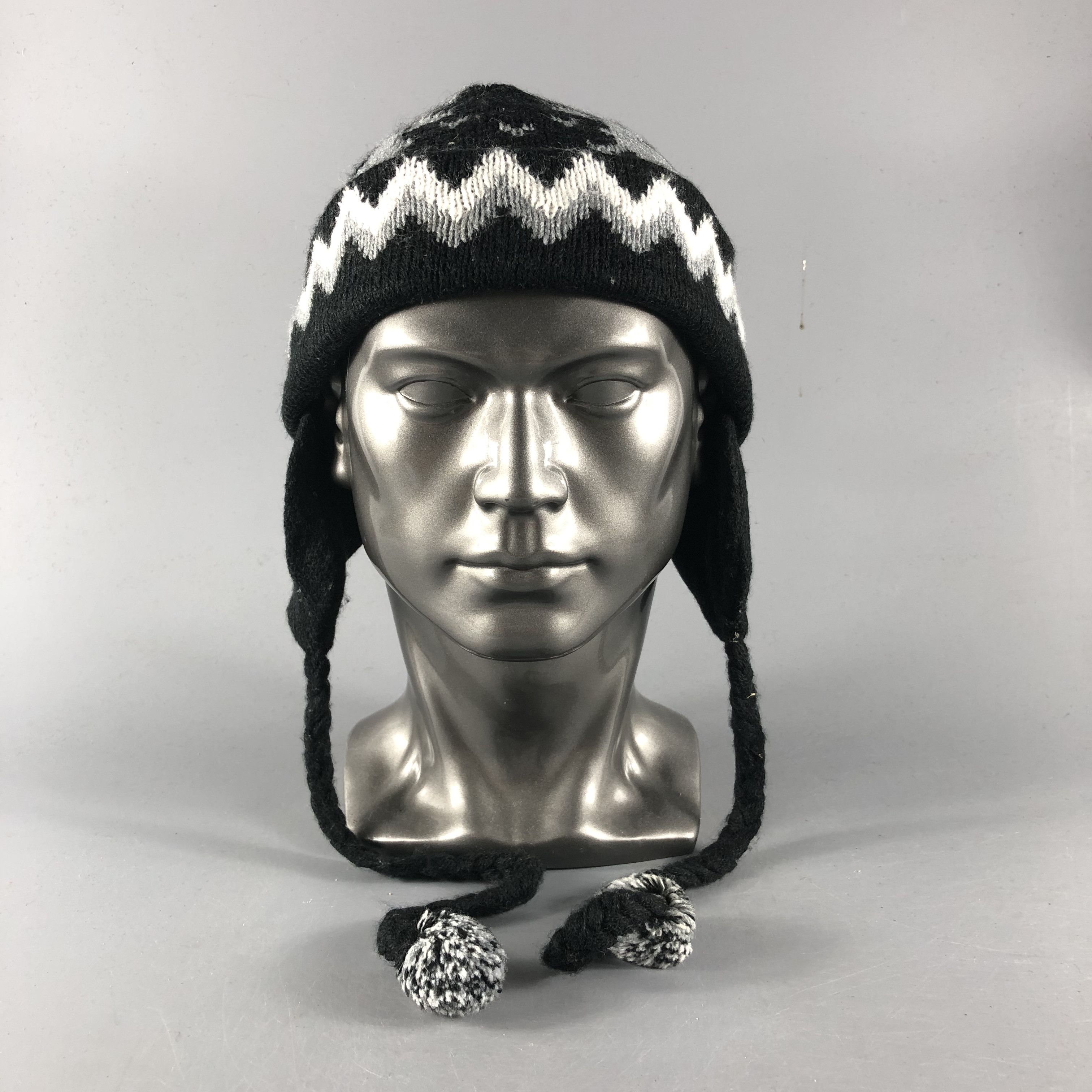 image of Comme Ca Ism Fair Isle Earflap Beanie Snowcap Snow Hat B1055, Men's
