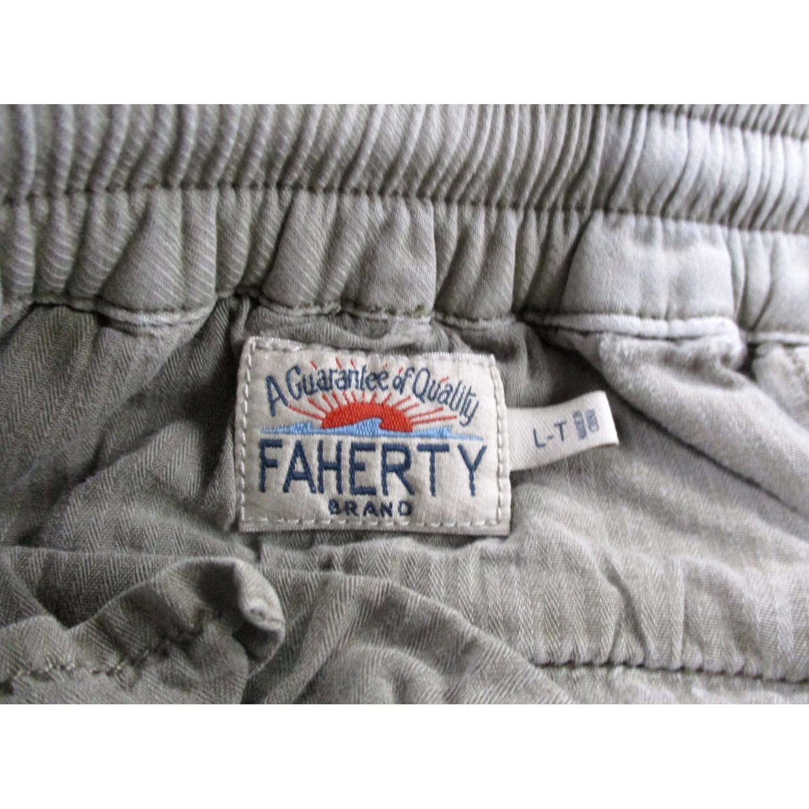 Faherty Faherty Joggers Womens L Tall Beige Linen Cotton Modal Active Stretch Casual Outdoor Pockets Drawstring 32in Inseam Fall Womens Size 24" / US 00 / IT 34 - 7 Thumbnail
