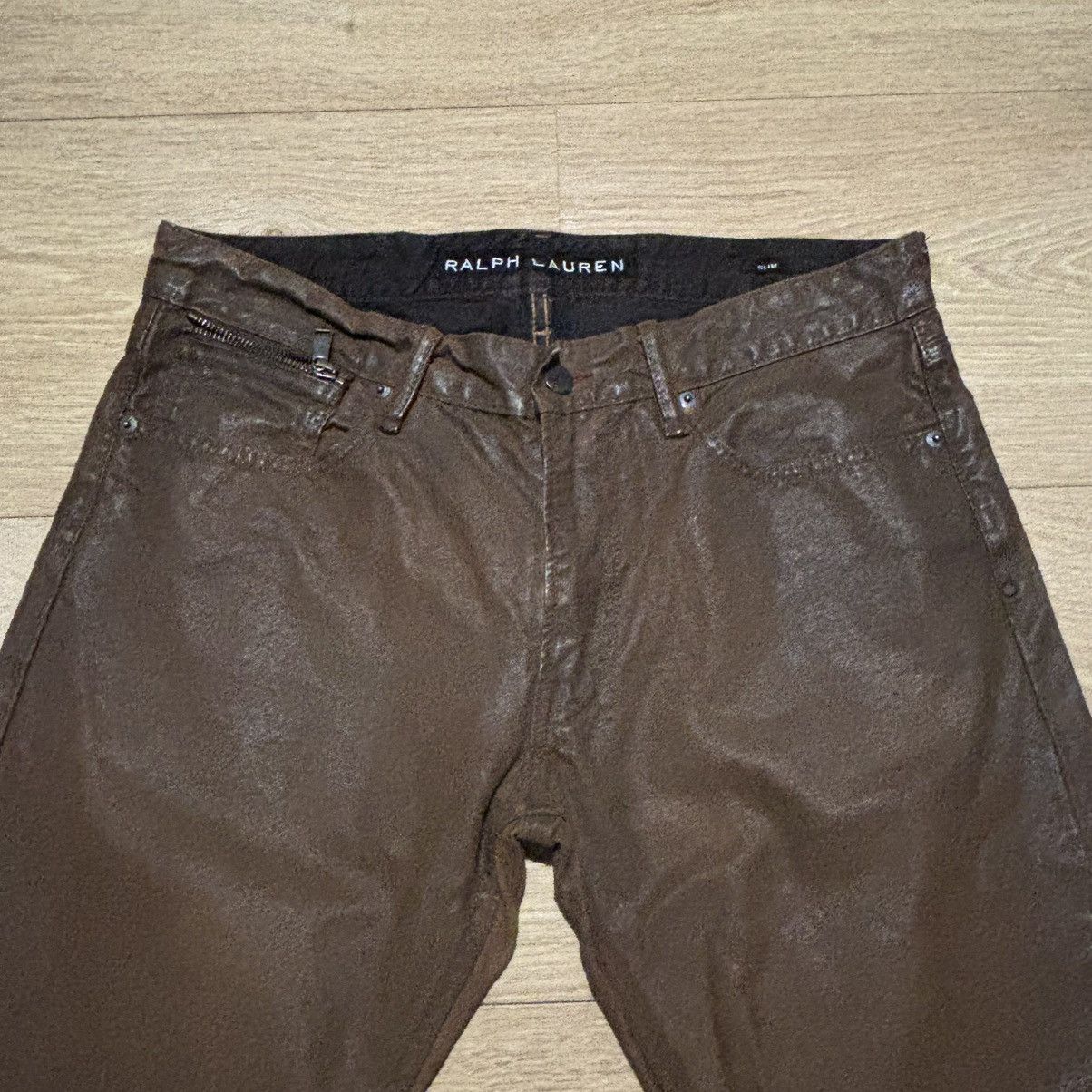 Ralph Lauren Black Label Wax Coated Slim Fit Jeans
