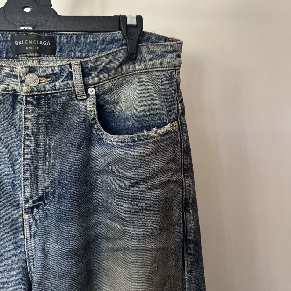 Balenciaga SS23 Balenciaga Oil Spill Jeans by Demna Gvasalia. Size US 32 / EU 48 - 2 Thumbnail