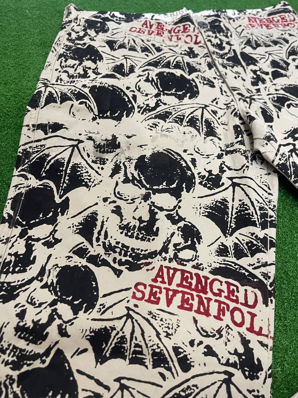 Handmade × Vintage Avenged Sevenfold Band Custom Print Handmade Limited Vintage Size US 31 - 6 Thumbnail