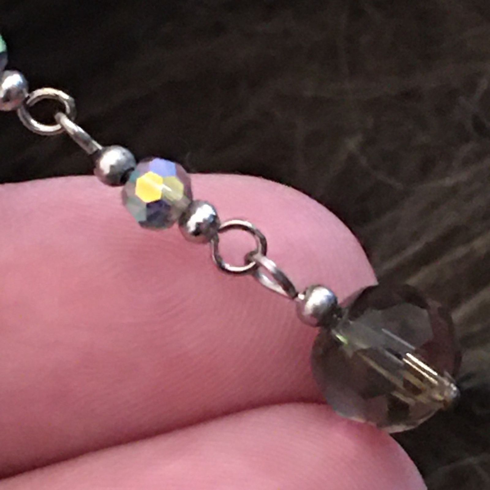 Jewelry Vintage repurpose rainbow glass drop earrings Size ONE SIZE - 4 Thumbnail