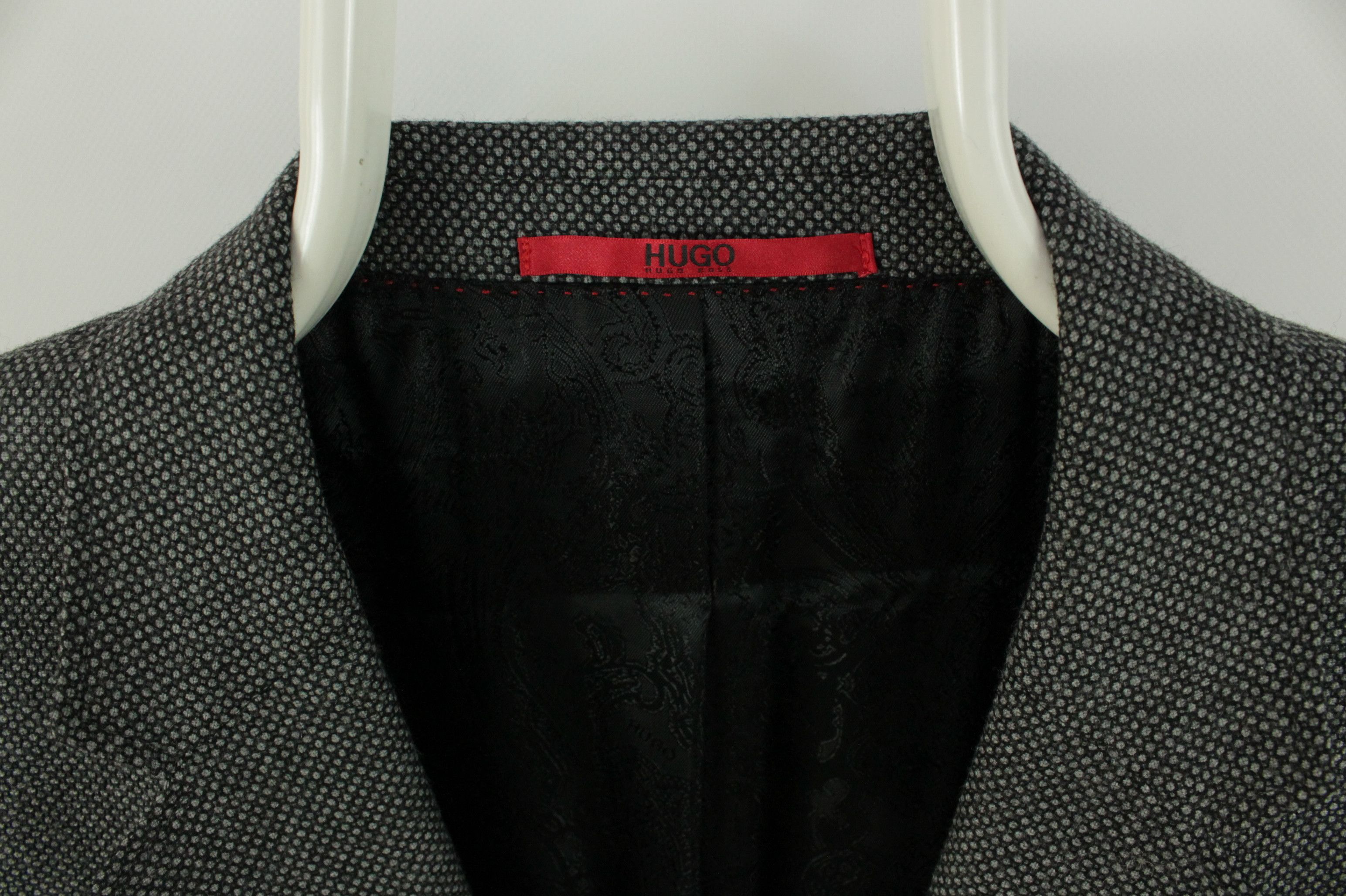 Designer × Hugo Boss Hugo Boss Red Label Structured Gray Wool Blazer Jacket Size US L / EU 52-54 / 3 - 3 Thumbnail