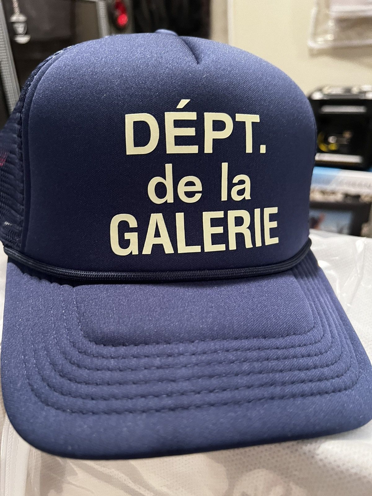image of Gallery Dept. French Logo Trucker Hat in Blue, Men's