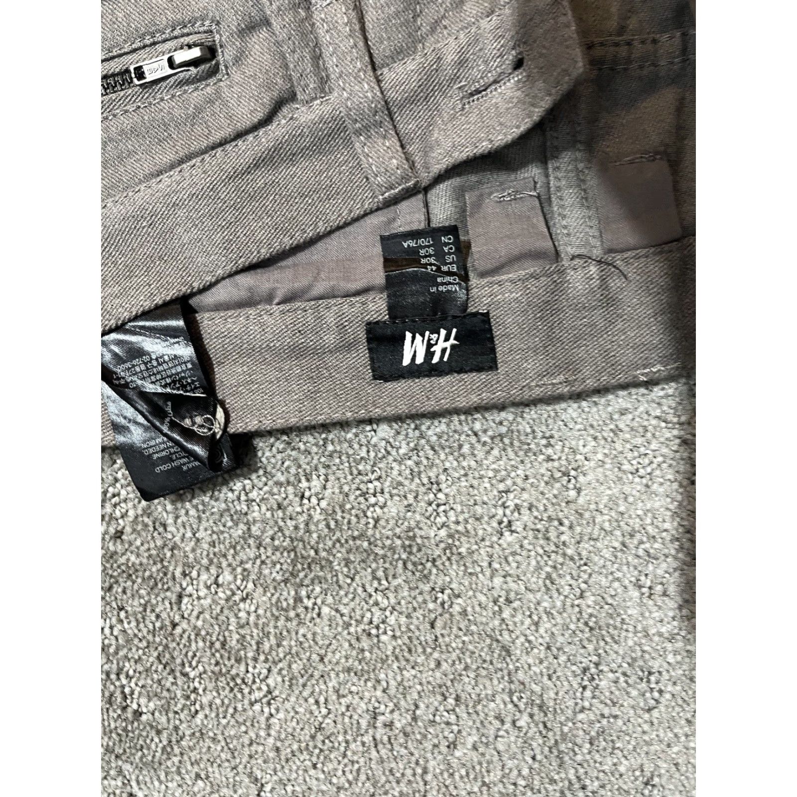 H&M H&M Regular Fit Pants Mens 30R Gray Straight Front Size US 30 / EU 46 - 5 Thumbnail