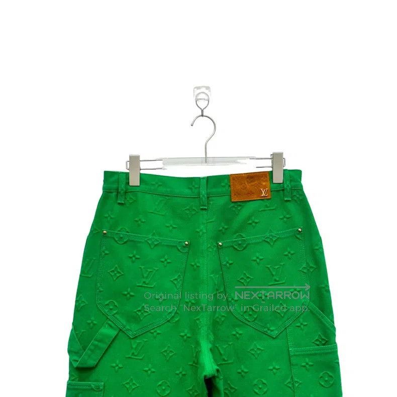 Louis Vuitton Louis Vuitton Green full-print print overalls pants Size US 31 - 3 Thumbnail