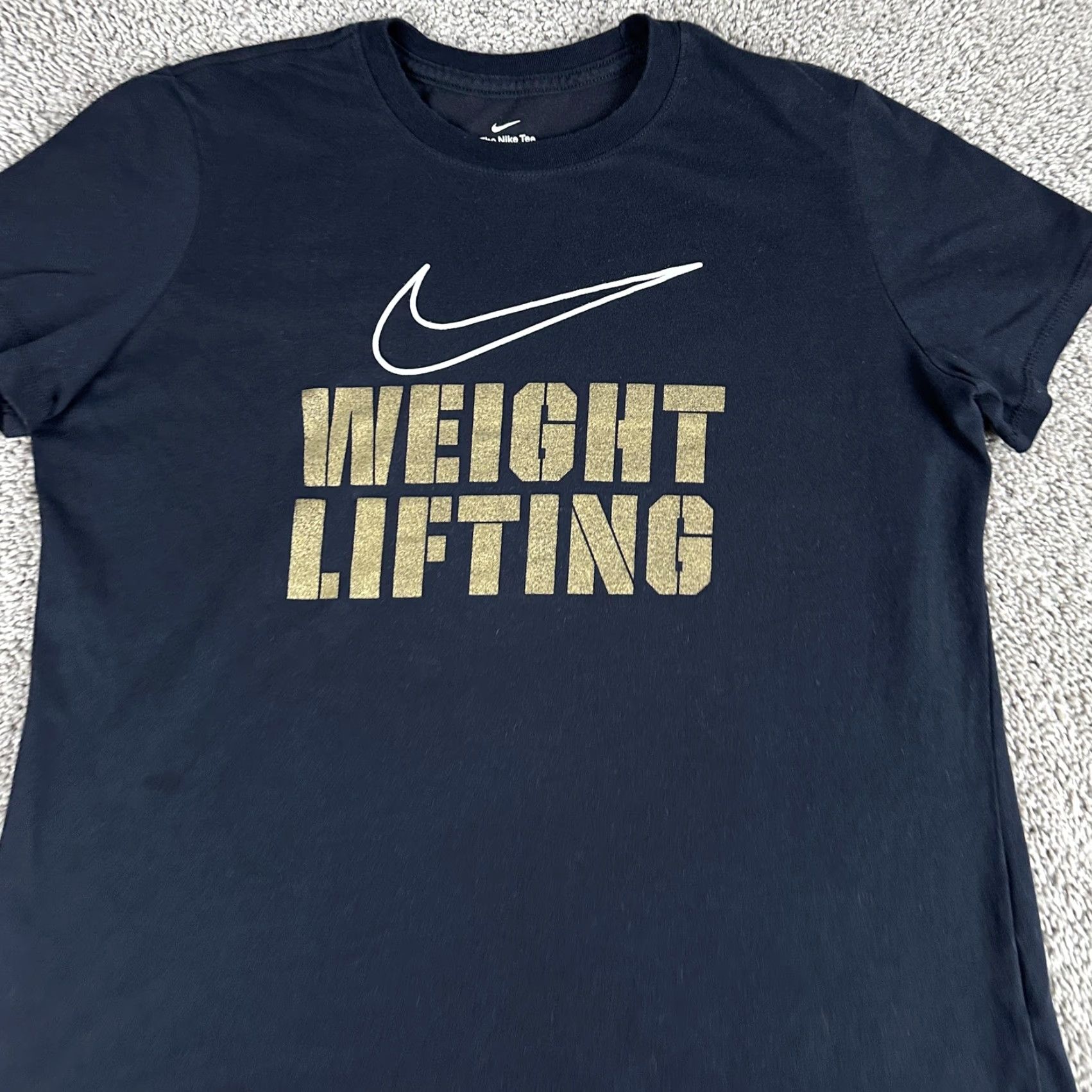 Nike Nike Shirt Womens XL Black Dri-FIT Weight Lifting Swoosh Graphic Athletic Tee Size XL / US 12-14 / IT 48-50 - 3 Thumbnail