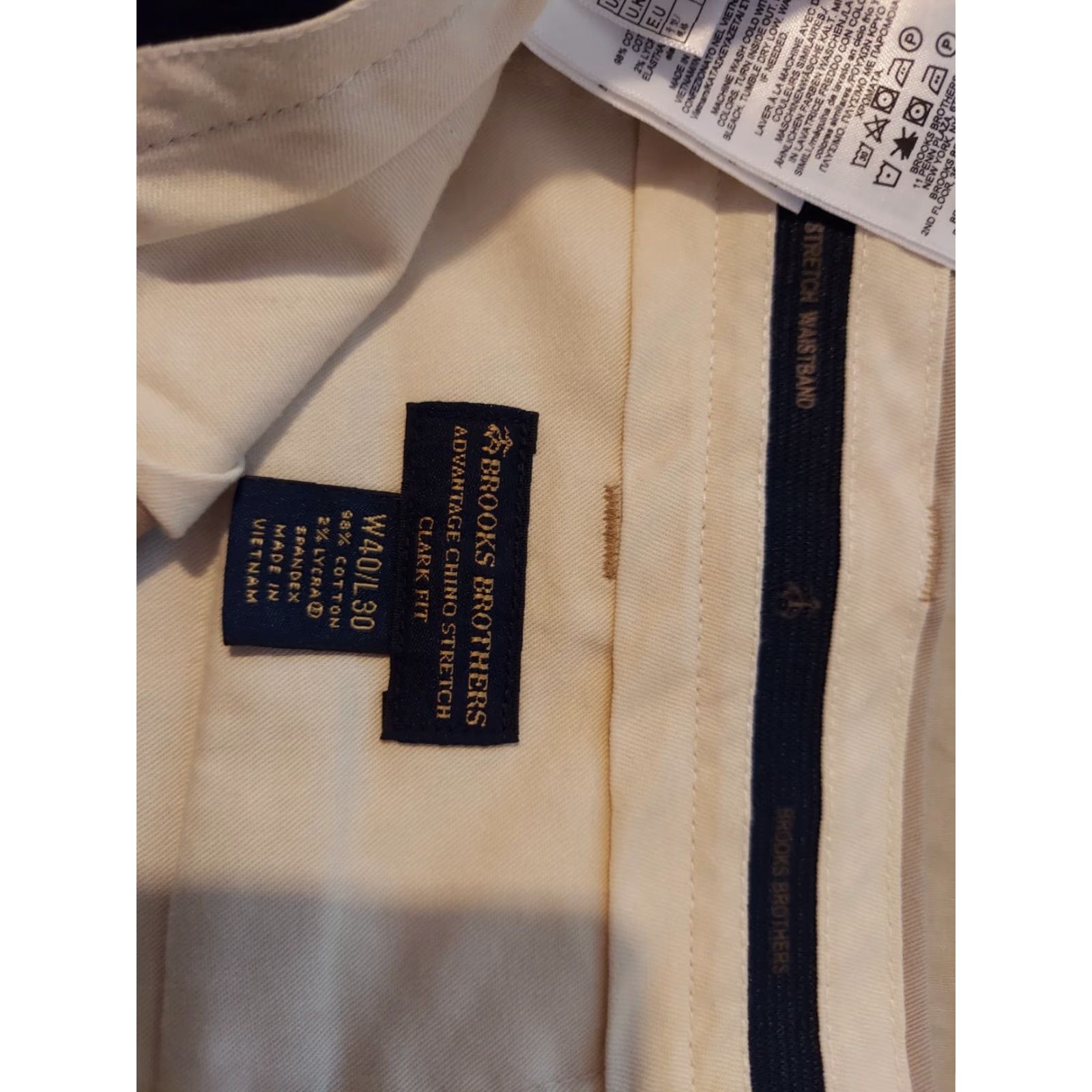 Brooks Brothers VINTAGE Brooks Brothers Mens Pants Dress Pants Cotton Beige 40x30 40x28 Regular Inseam 30 Chino Slack Trouser Mens Size US 40 / EU 56 - 5 Thumbnail