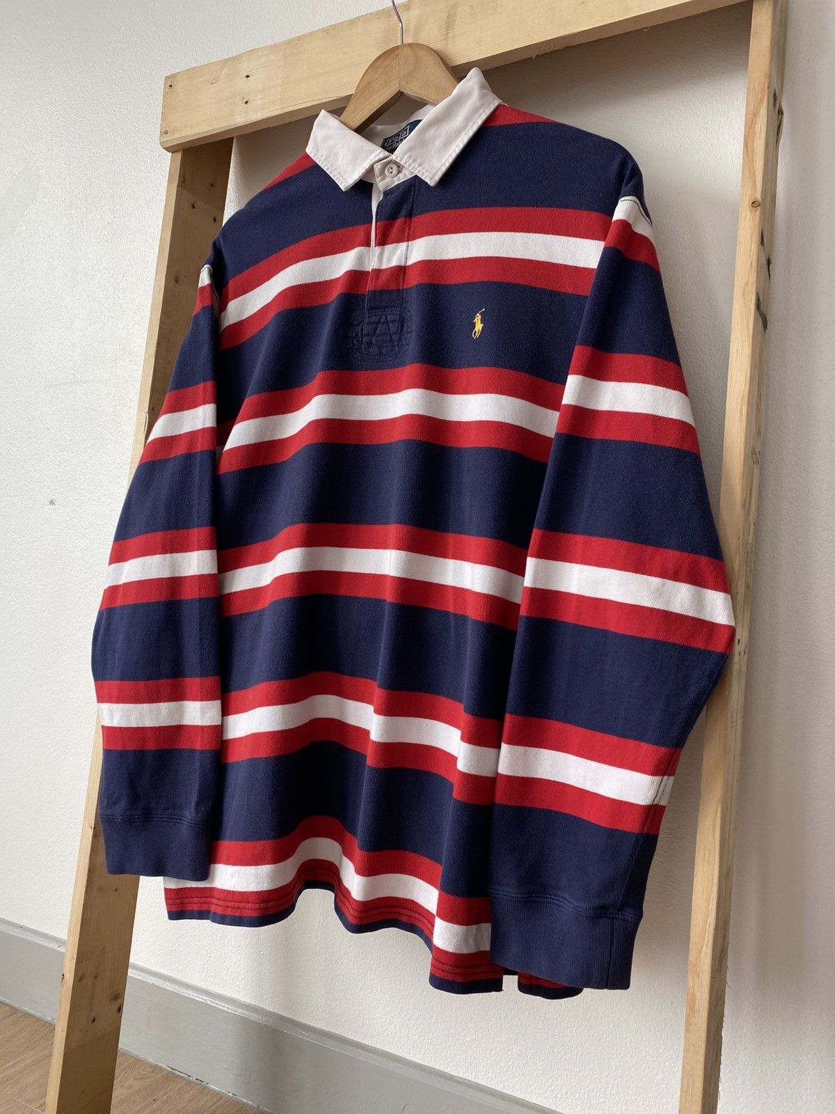 Polo Ralph Lauren Vintage 00’s Polo Ralph Lauren Stripe Rugby Shirt✨ Size US L / EU 52-54 / 3 - 3 Thumbnail