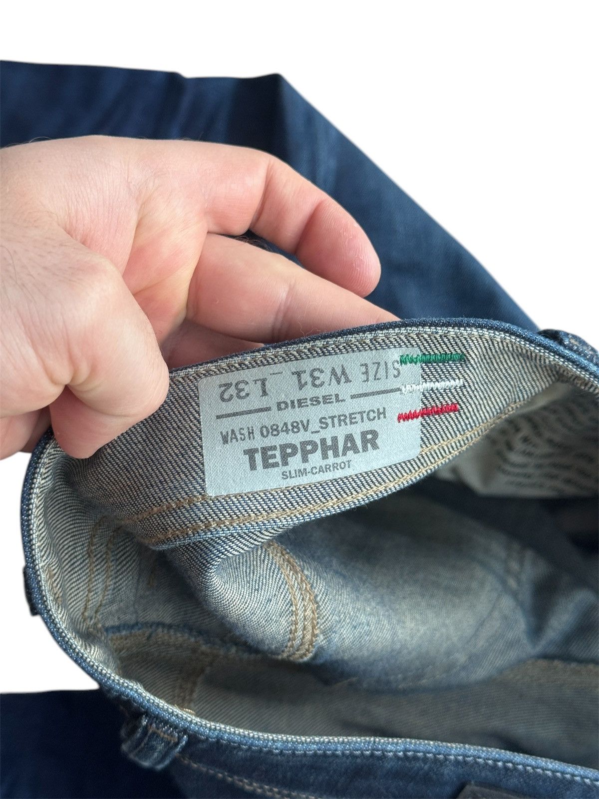 Diesel × Diesel Black Gold Diesel Tepphar Slim Carrot 0848V Stretch Jeans Size US 31 - 10 Thumbnail