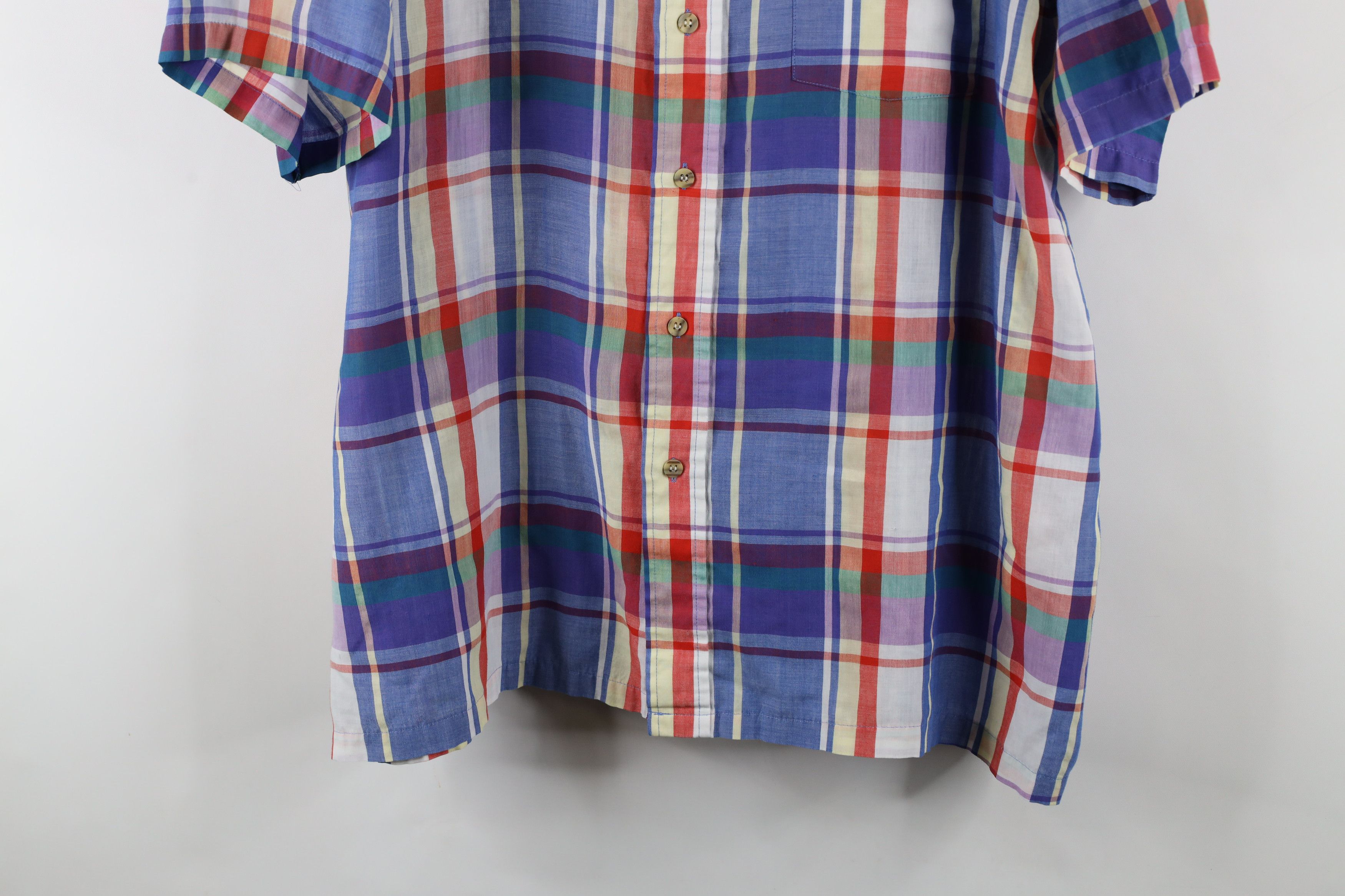 Vintage Vintage 90s Streetwear Plaid Short Sleeve Button Shirt Size US XL / EU 56 / 4 - 3 Thumbnail