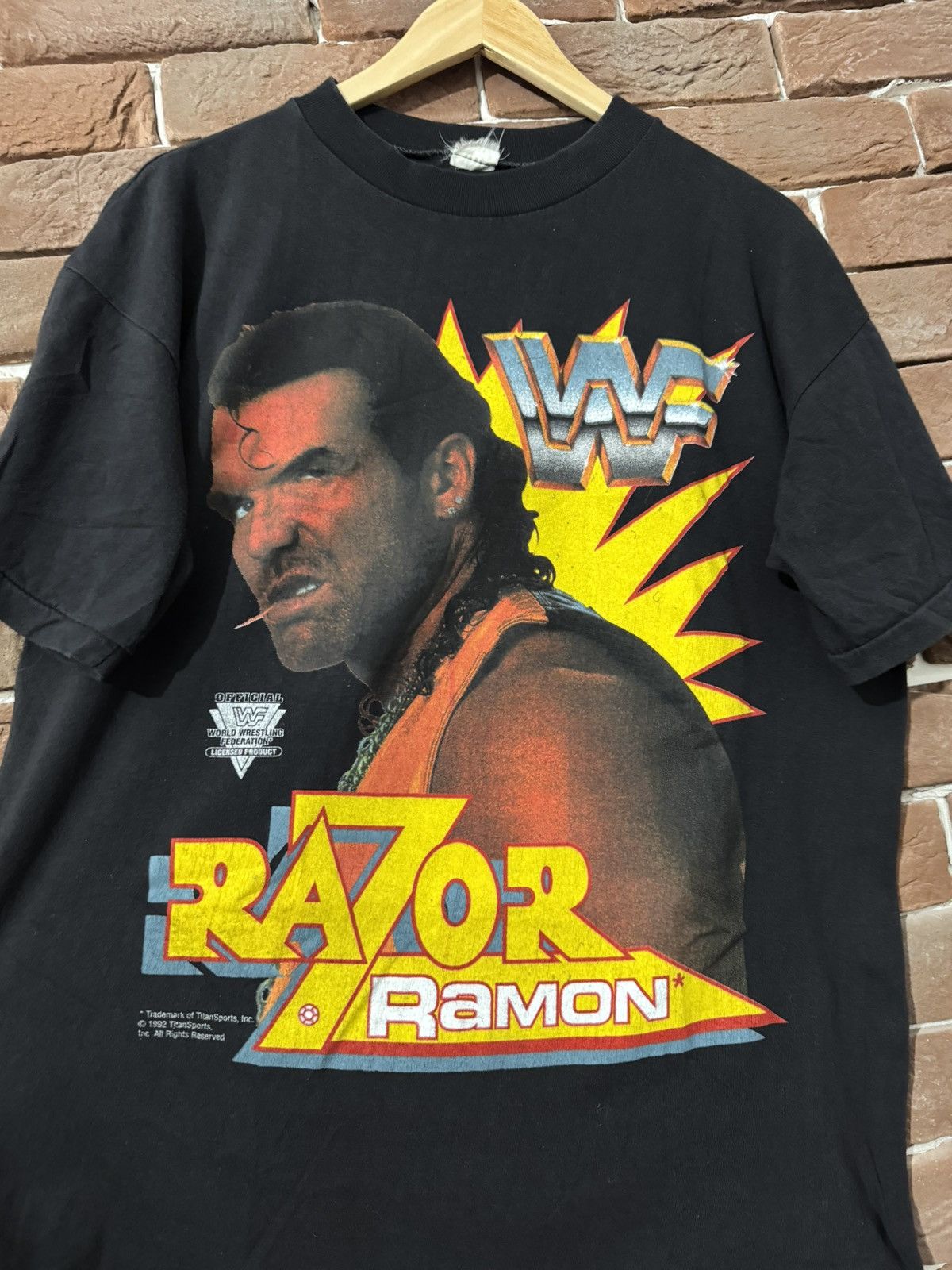 Vintage Vintage 90s WWF Razor Ramon RIP Wrestling Grail WWE Black M Size US M / EU 48-50 / 2 - 2 Thumbnail