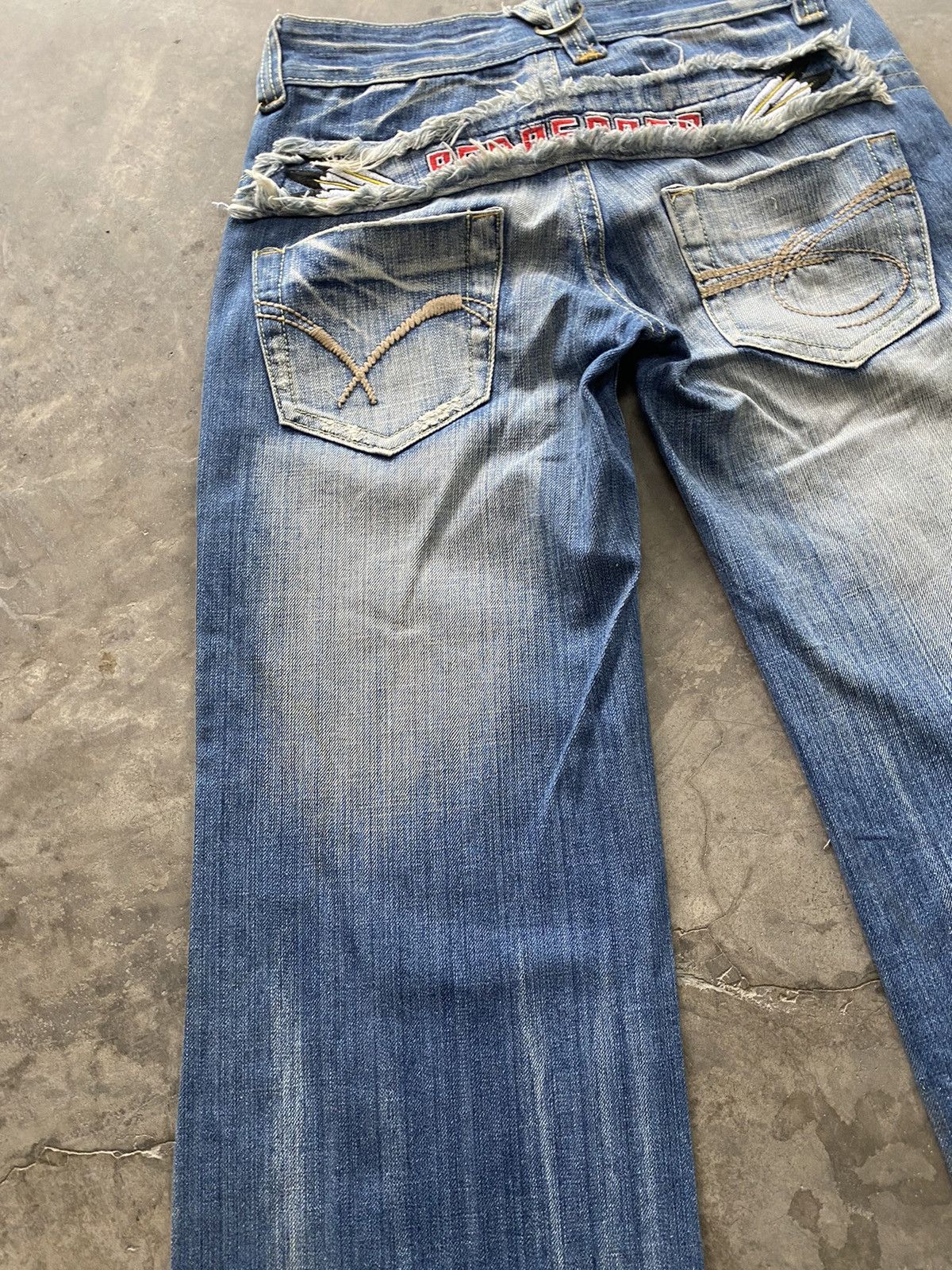 Hysteric Glamour × If Six Was Nine × Le Grande Bleu (L.G.B.) Baggy Flare Japan Red Paper Low Rise Wide Leg Size US 28 / EU 44 - 16 Thumbnail