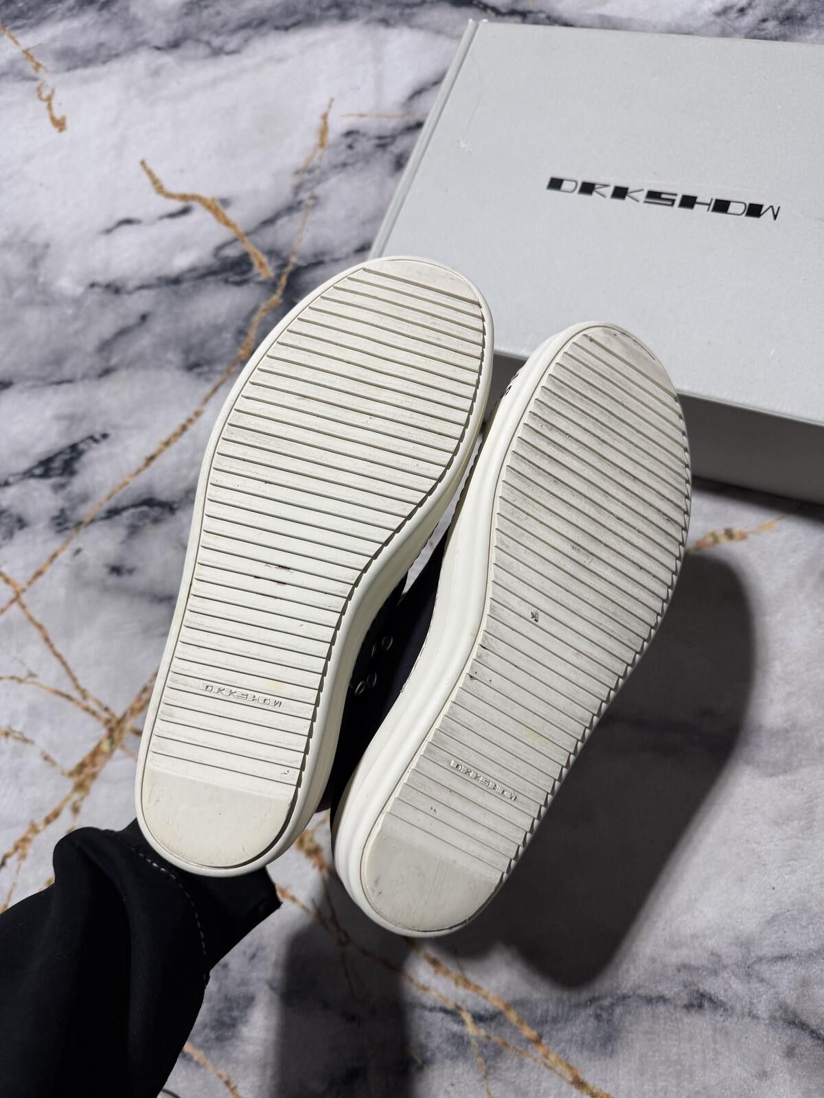 Rick Owens Rick Owen’s EDFU DRKSHDW Ramone Low ‘Stop Your Breath’ Black Size US 11 / EU 44 - 7 Thumbnail