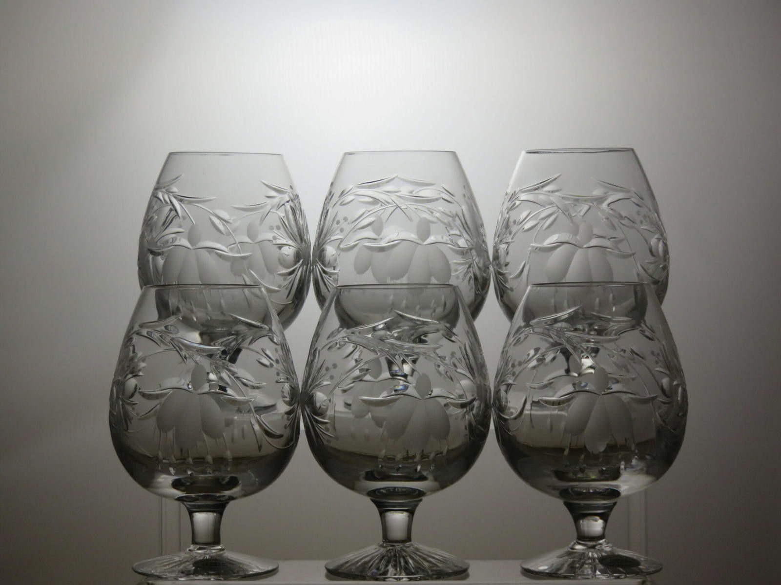 Camel Cameo Crystal Cut Glass Set Of 6 Brandy Glasses - Boxed Size ONE SIZE - 2 Thumbnail