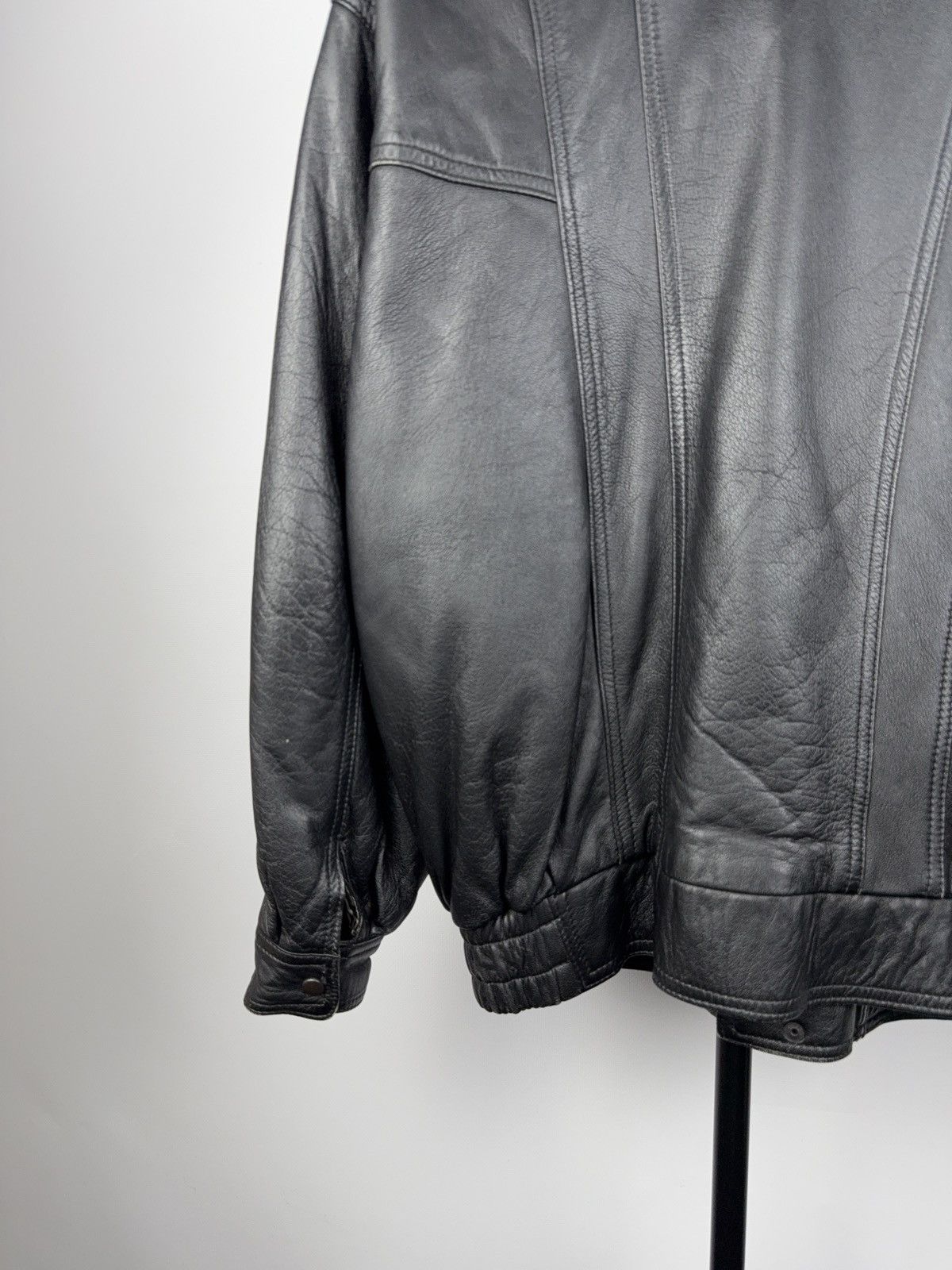 Vintage Vintage 90s Avant Garde Leather Biker MOTO Y2K Jacket Size US S / EU 44-46 / 1 - 14 Thumbnail