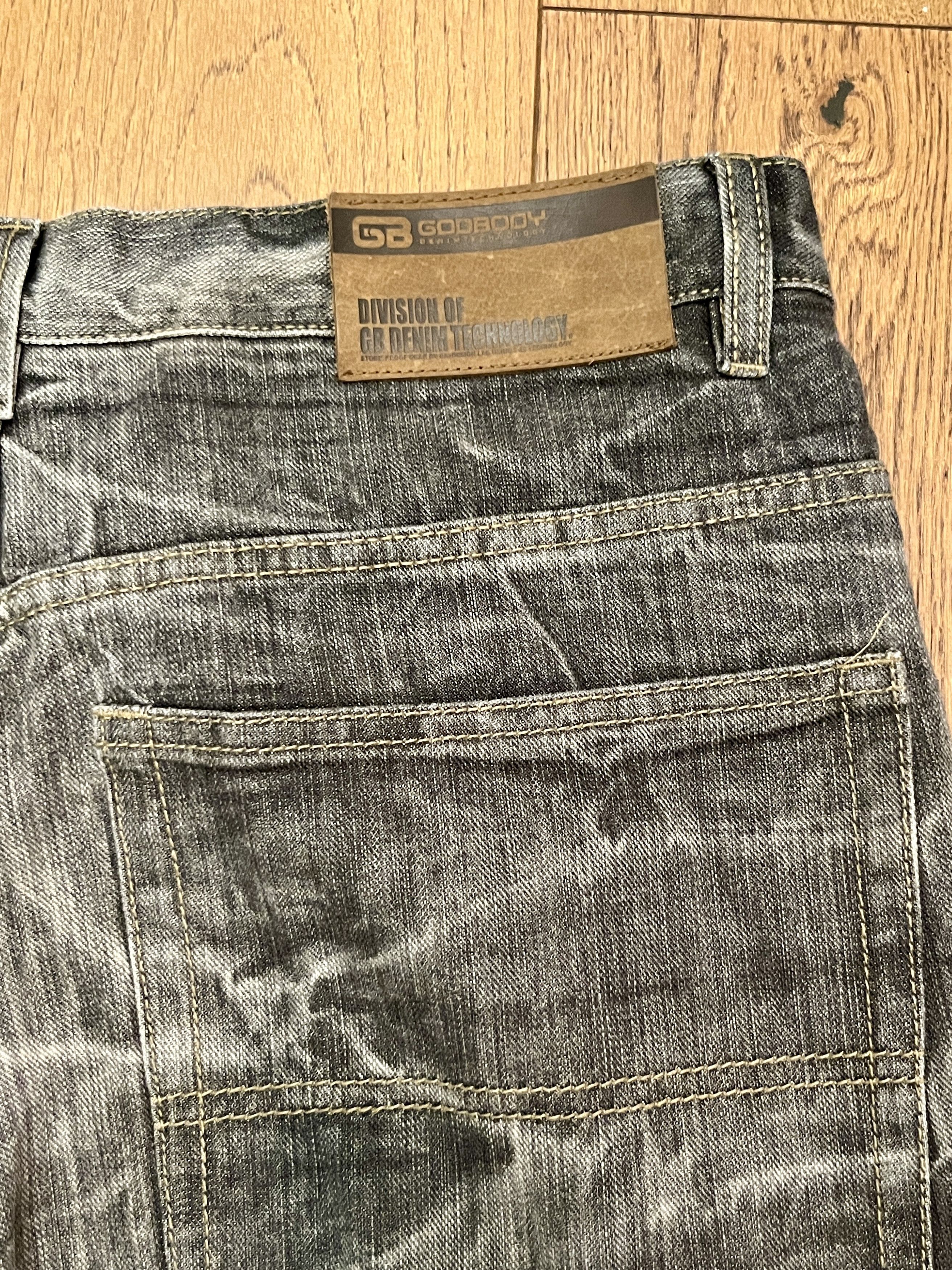 Vintage Vtg GodBody Y2K Wide Leg Baggy Lightning Wash Jeans Size US 34 / EU 50 - 5 Thumbnail