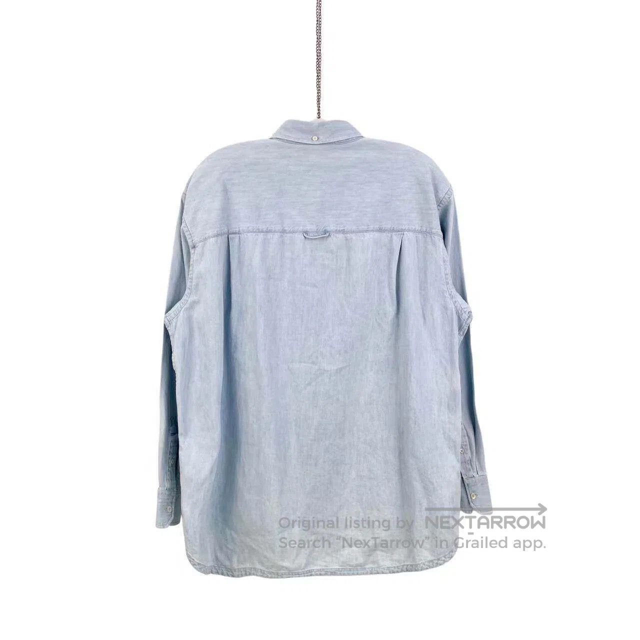 Prada Prada Embroidered letter logo denim shirt| Size XS / US 0-2 / IT 36-38 - 2 Thumbnail