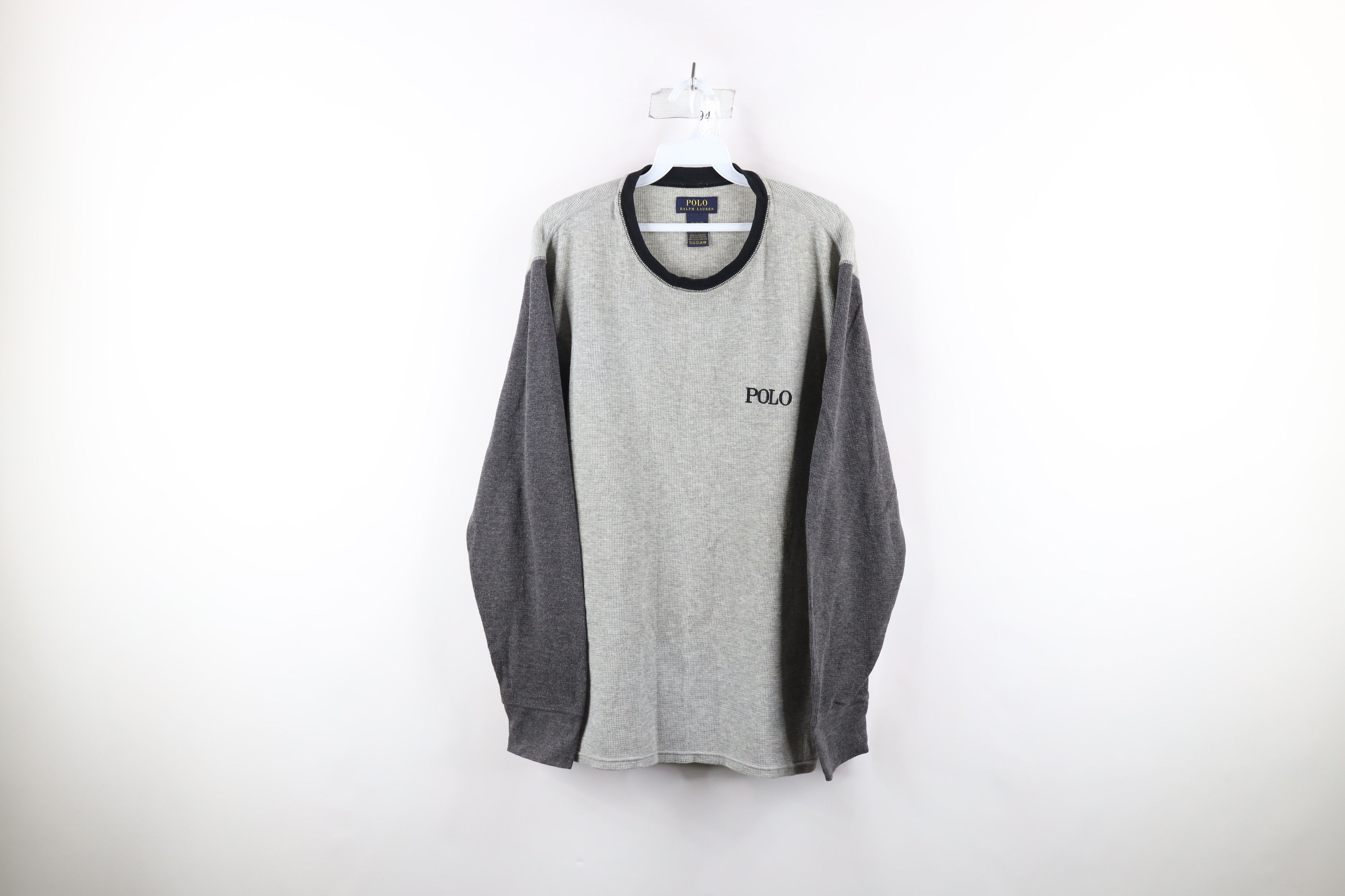 Polo Ralph Lauren Vintage Ralph Lauren Spell Out Thermal Waffle Knit T-Shirt Size US XL / EU 56 / 4 - 1 Thumbnail