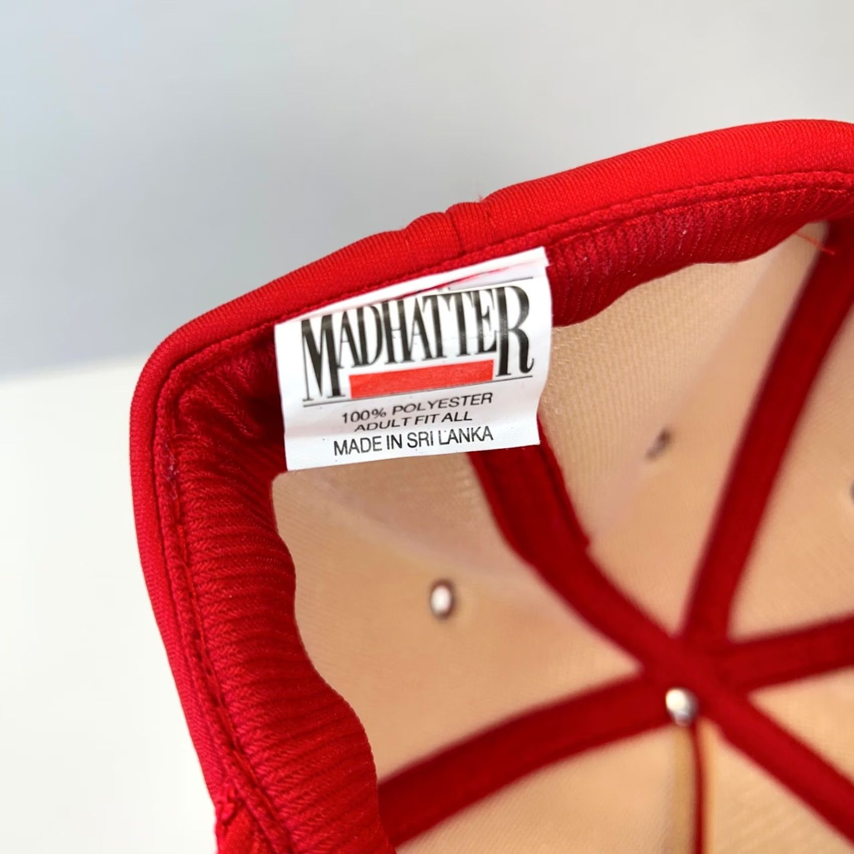 Vintage VINTAGE Madhatter Trucker Hat Red Foam Cars 80s 90s USA Adjustable Men One Size Size ONE SIZE - 7 Thumbnail