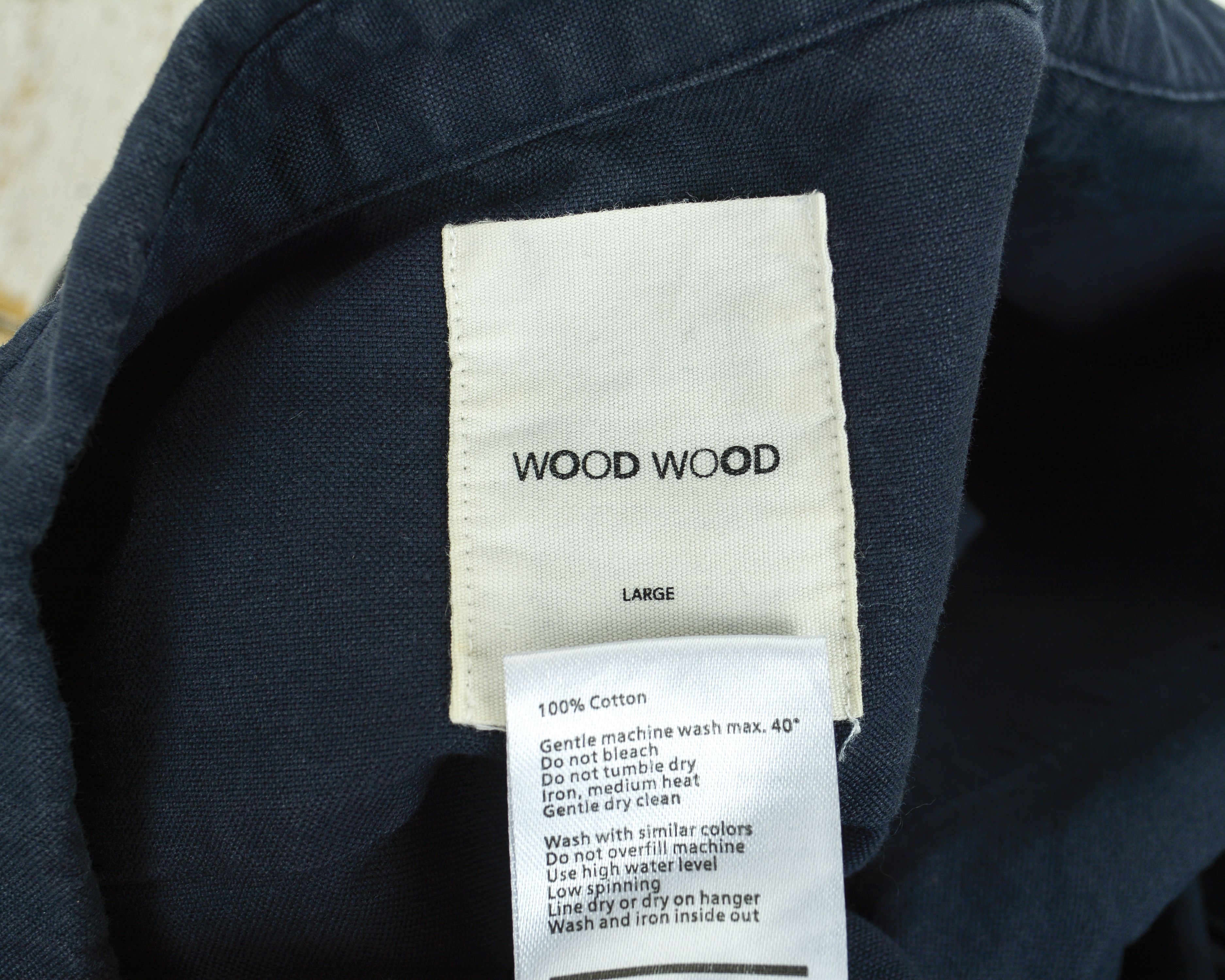 Wood Wood Long Sleeve Shirt Button Up Cotton Casual Collared Navy Top Size US L / EU 52-54 / 3 - 6 Thumbnail