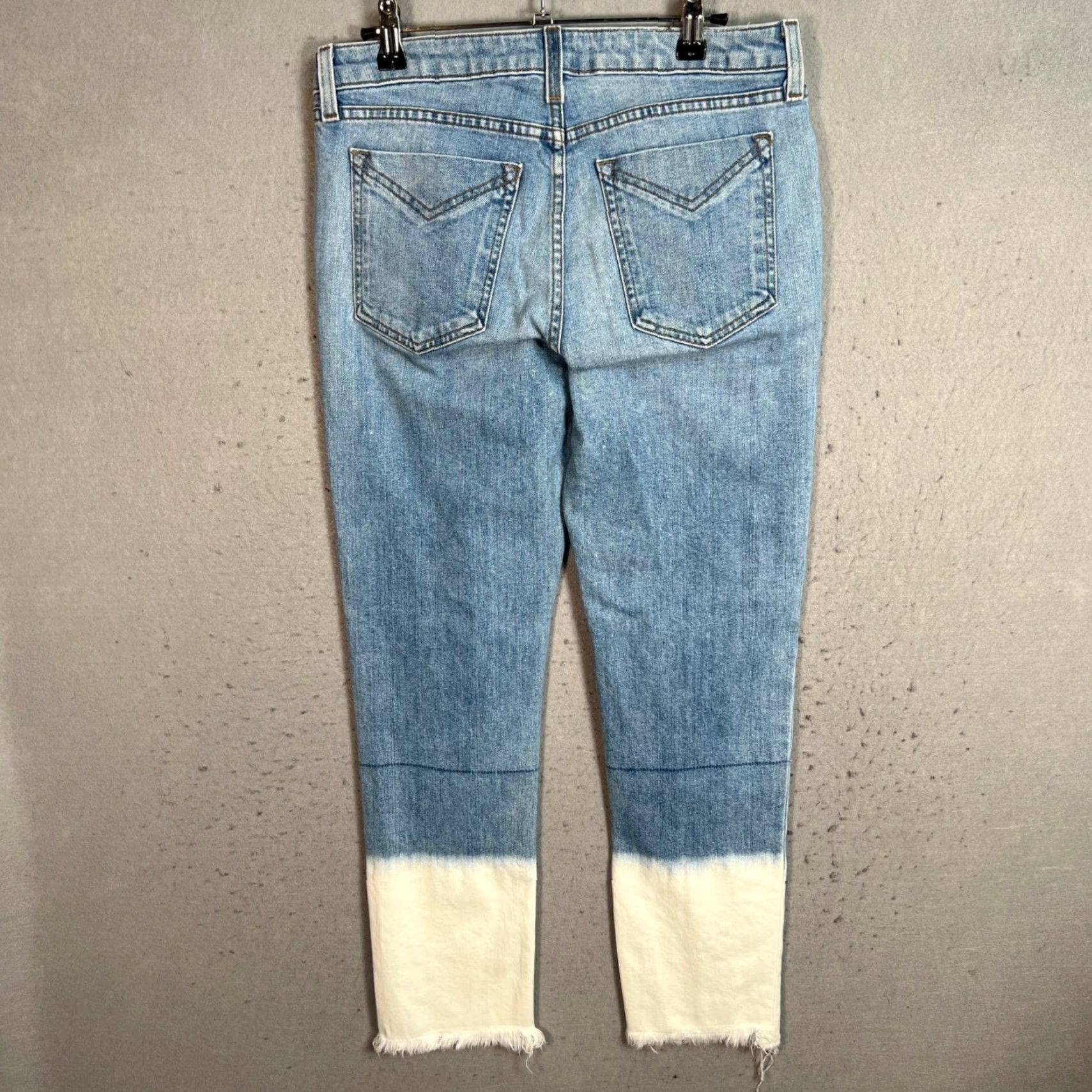 Vintage Derek Lam Womens Jeans Size 26 Tapered Leg Frayed Hem Blue Denim Size 26" / US 2 / IT 38 - 2 Thumbnail
