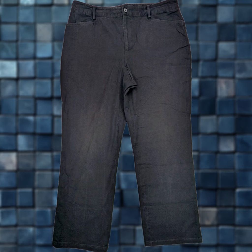 Ralph Lauren Lauren Ralph Lauren Black Denim Jeans Straight Leg High Rise 14 Women 35x29 90s Comfort Jeans Size 36" / US 14 / IT 50 - 1 Thumbnail