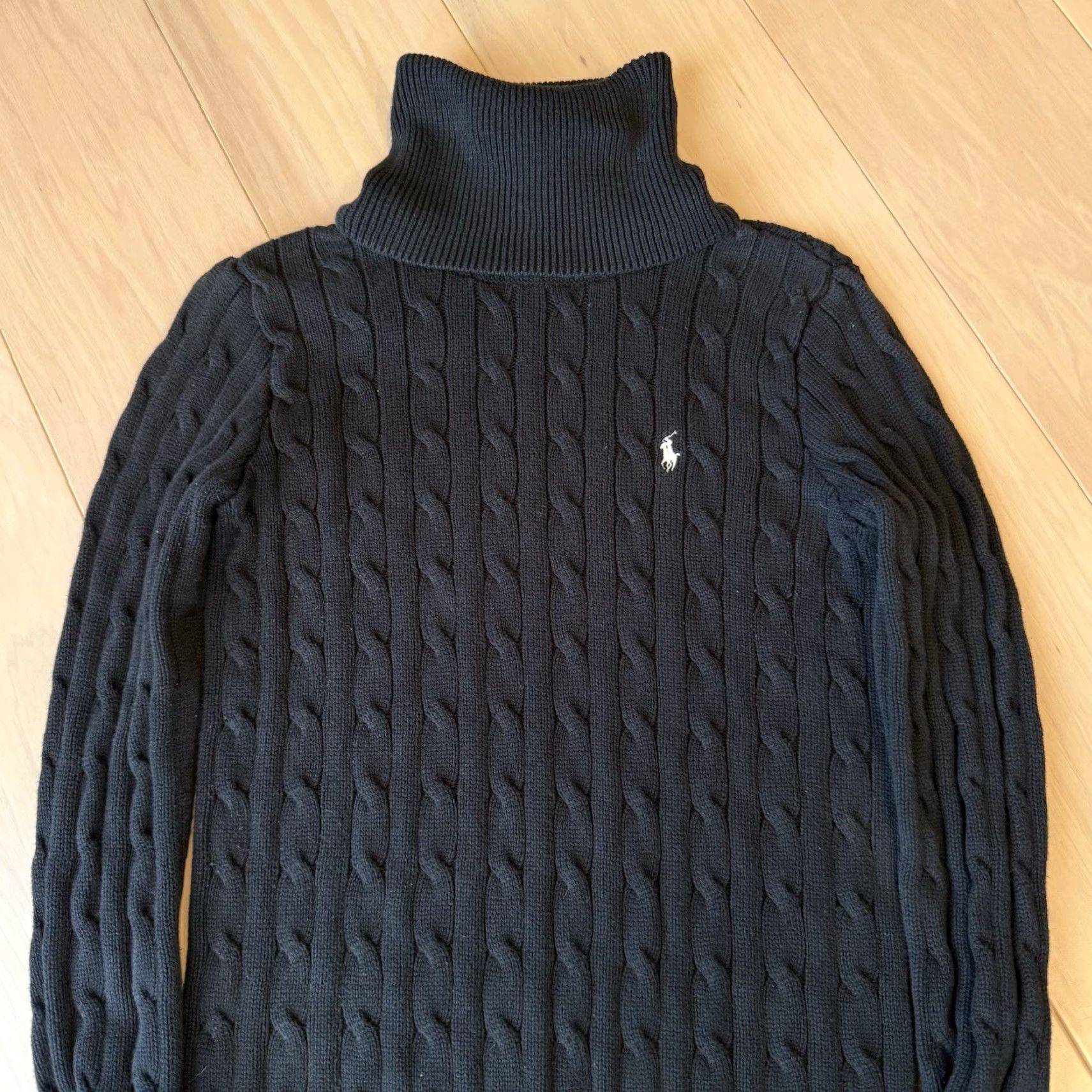 Polo Ralph Lauren Ralph Lauren Sport Cable Knit Sweater Women's S Black Turtle Neck New York Shirt Pullover Knit Cardigan All Seasons Fall Winter 2K? Size S / US 4 / IT 40 - 4 Thumbnail