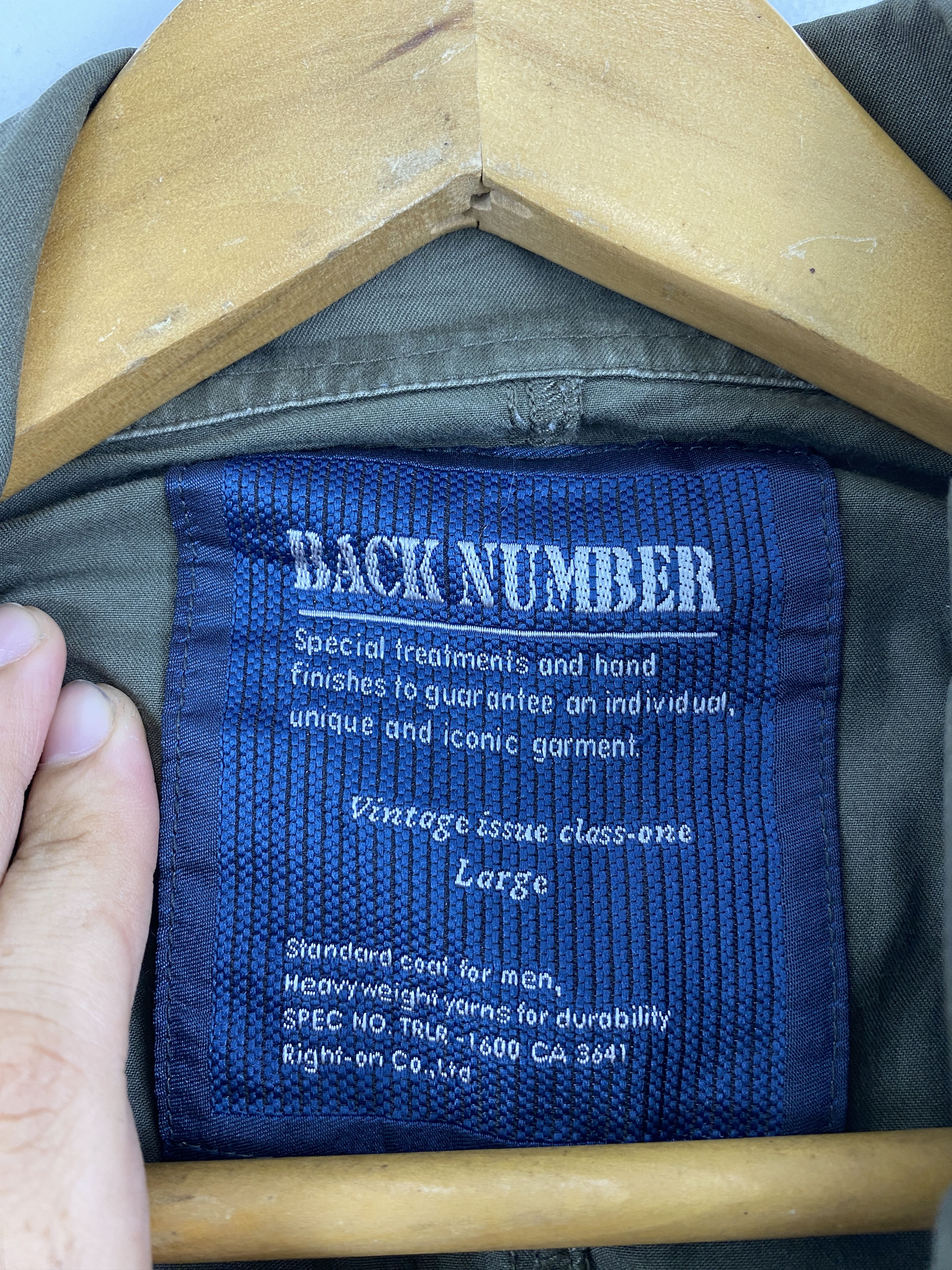 Vintage Back Number Button Ups Military Style Jacket JA0116